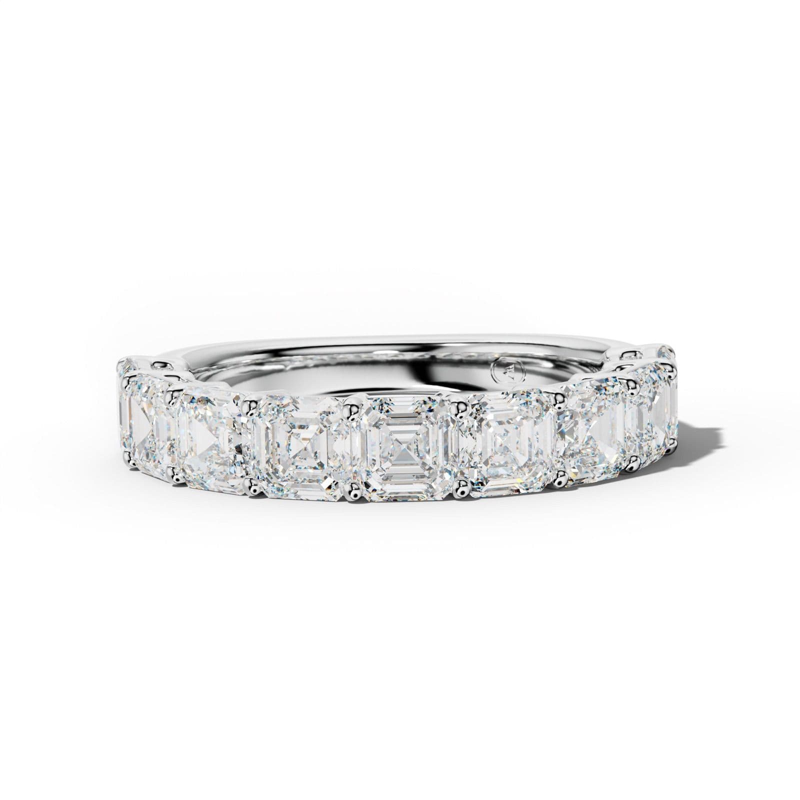 4.0 Carat Asscher Diamond Half Anniversary Band