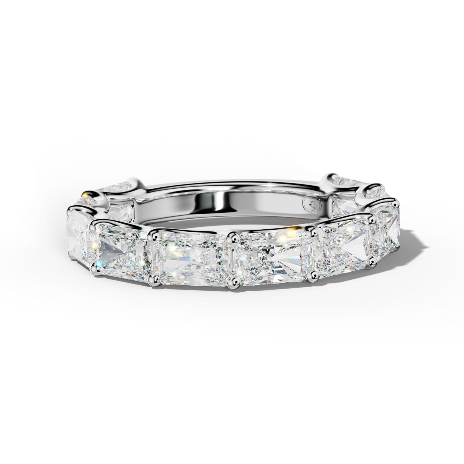 4.0 Carat East West Radiant Diamond 3/4 Anniversary Band U Prong