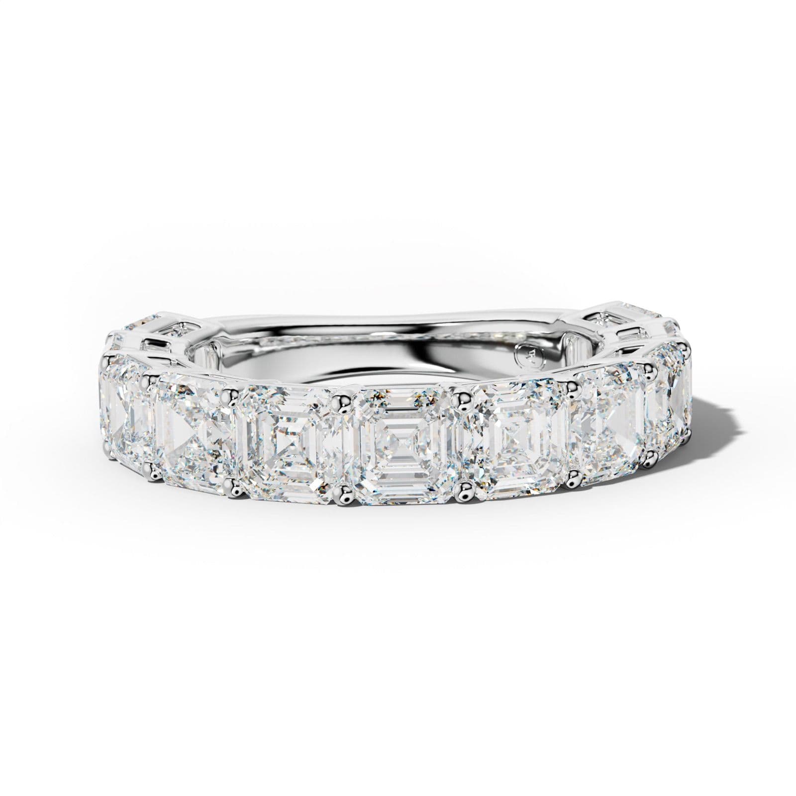 6.0 Carat Asscher Diamond 3/4 Anniversary Band