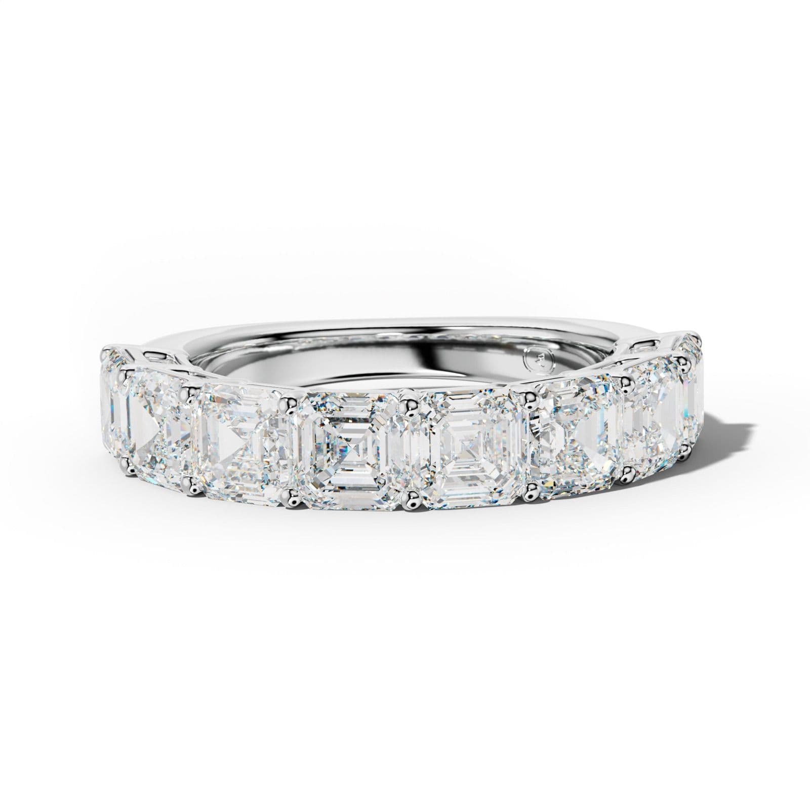 5.0 Carat Asscher Diamond Half Anniversary Band