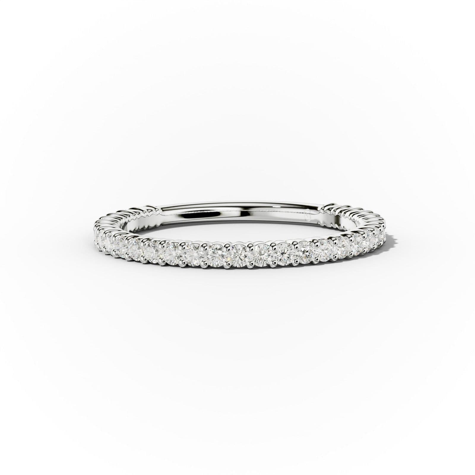 1/2 Carat Round Cut Diamond Classic 3/4 Eternity Band Shared Prong