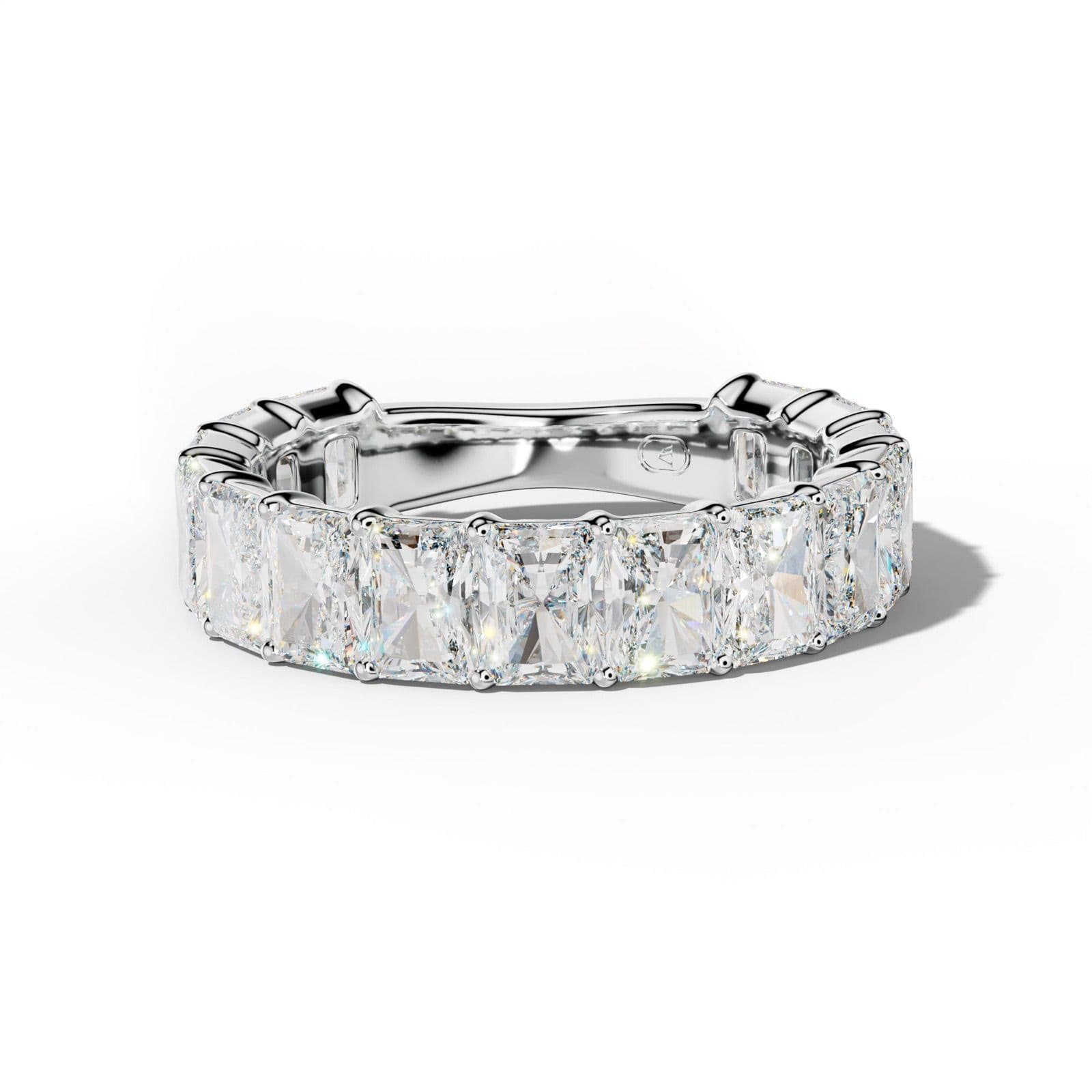 6.0 Carat Radiant Diamond 3/4 Anniversary Band Shared Prong Low-Set Design