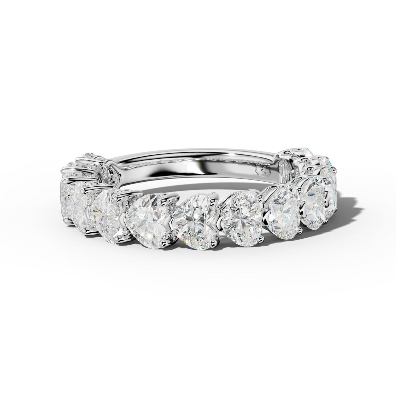 4.0 Carat East West Heart Diamond Anniversary Band