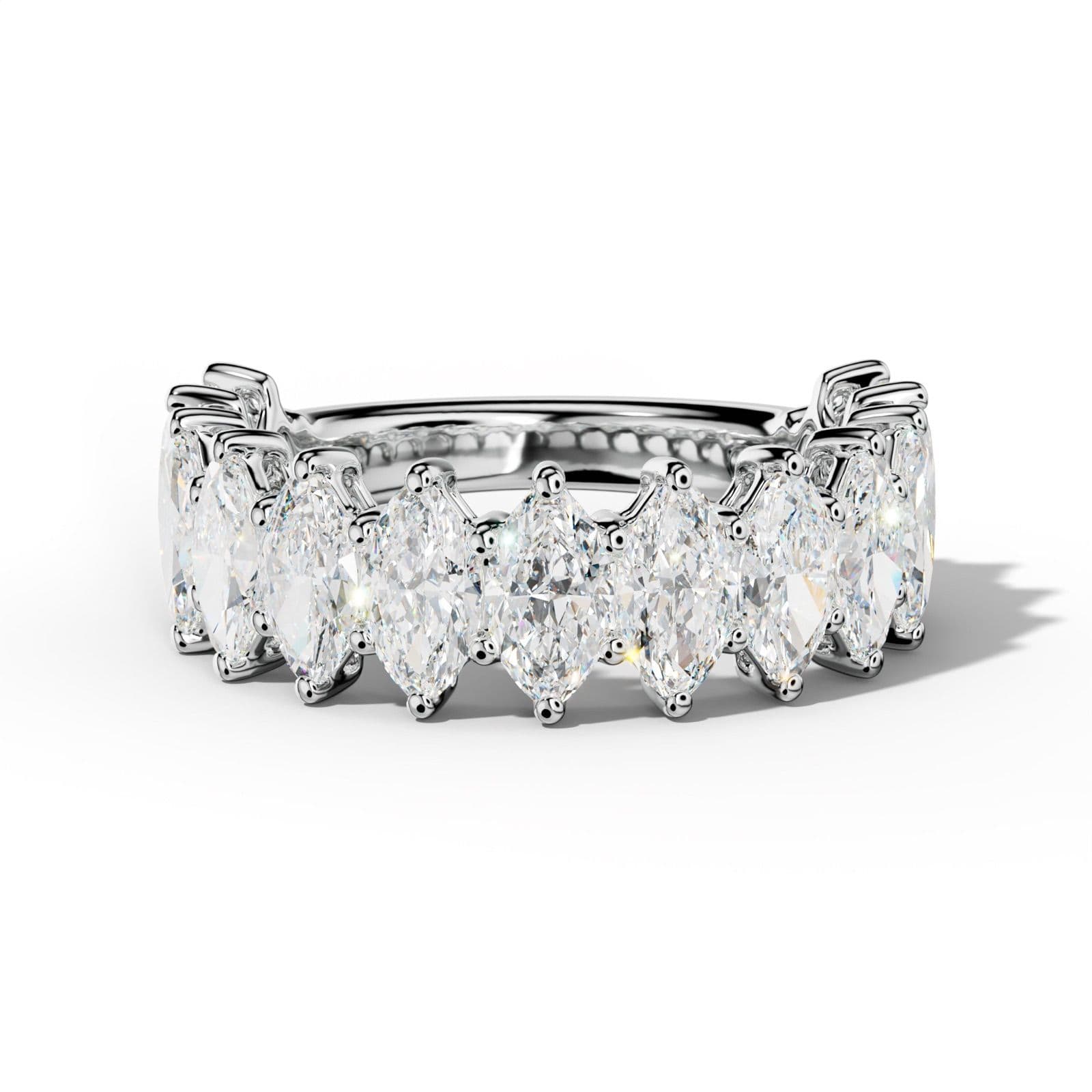 4.0 Carat Marquise Diamond 3/4 Anniversary Band