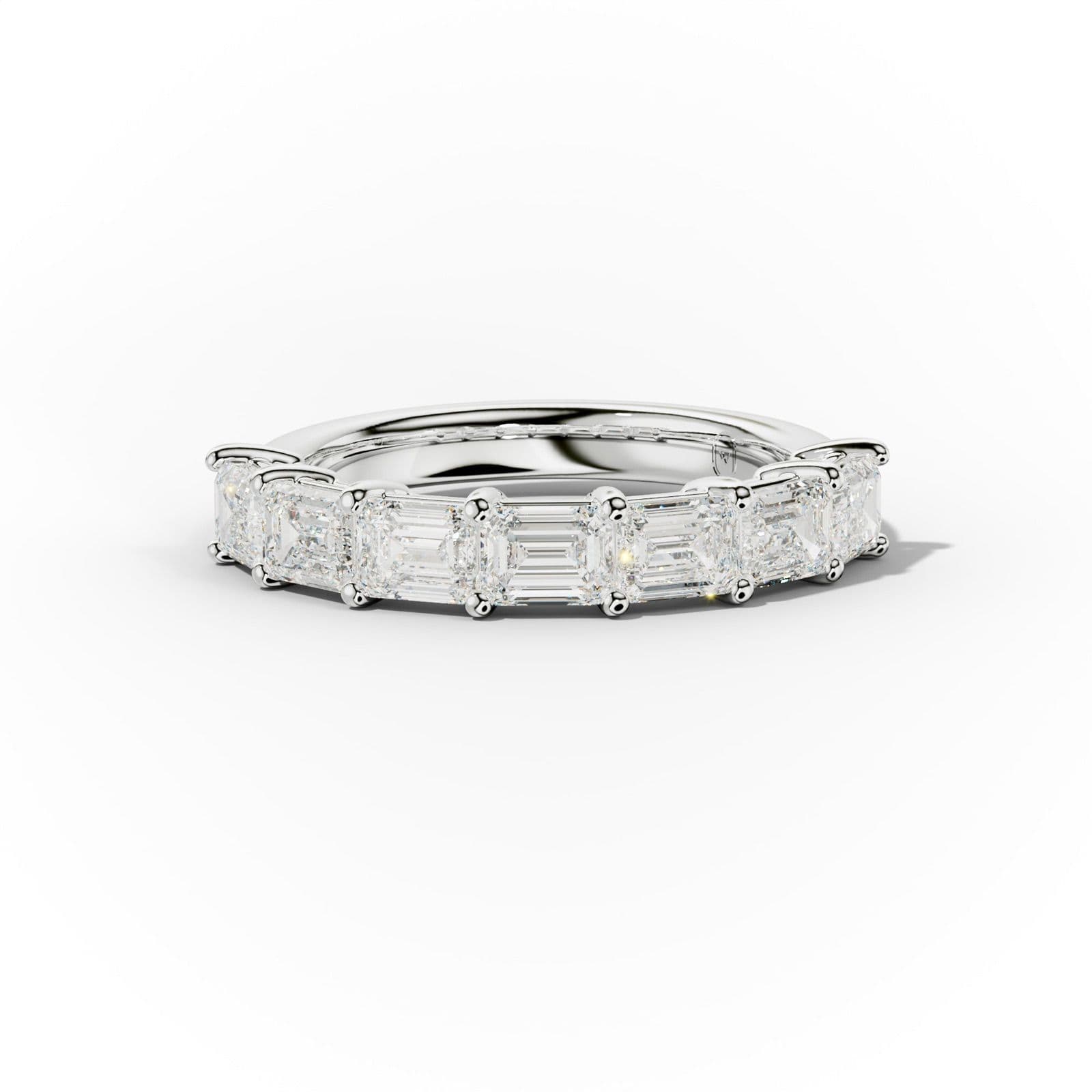 2 Carat East West Emerald Cut Diamond Anniversary Band