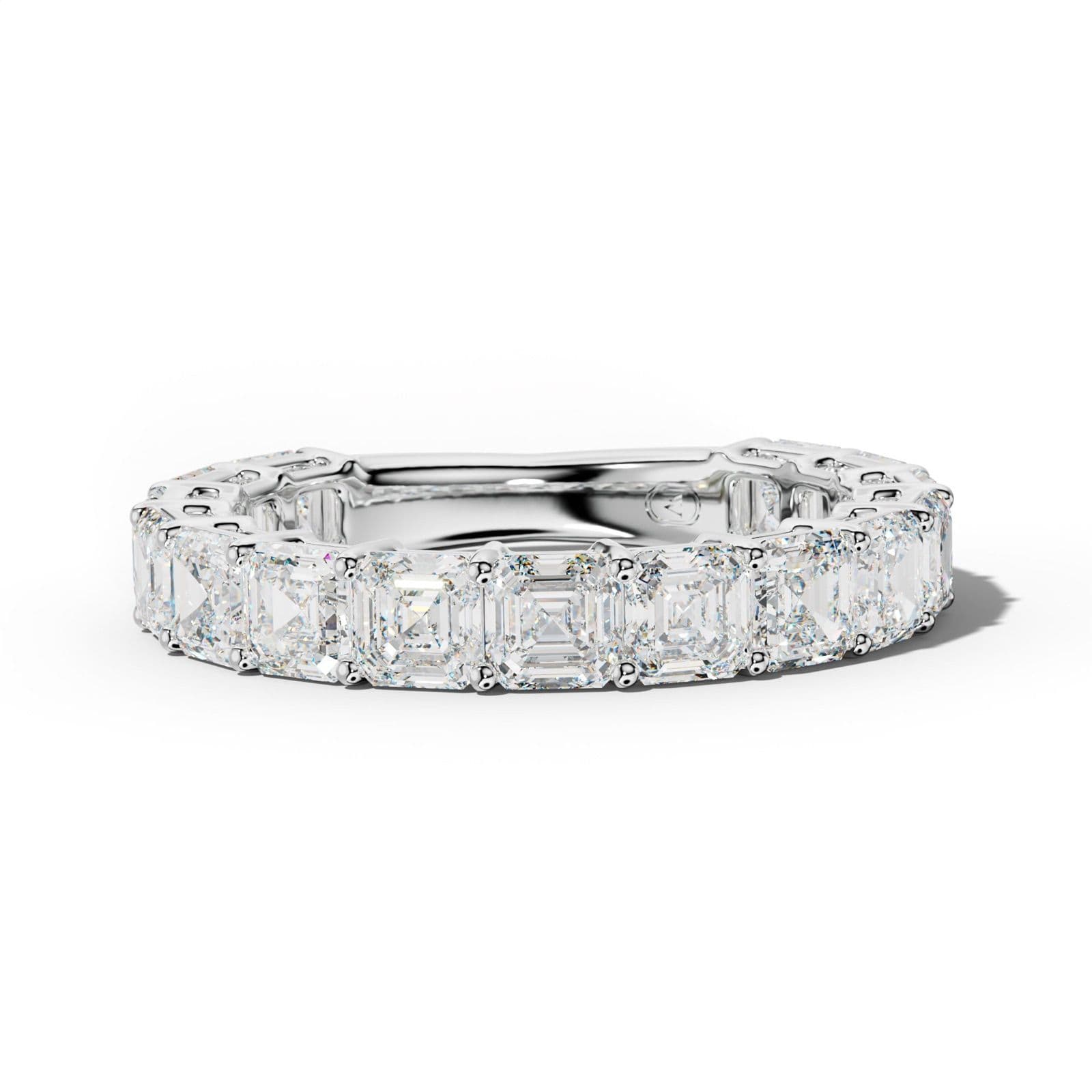 4.0 Carat Asscher Diamond 3/4 Anniversary Band