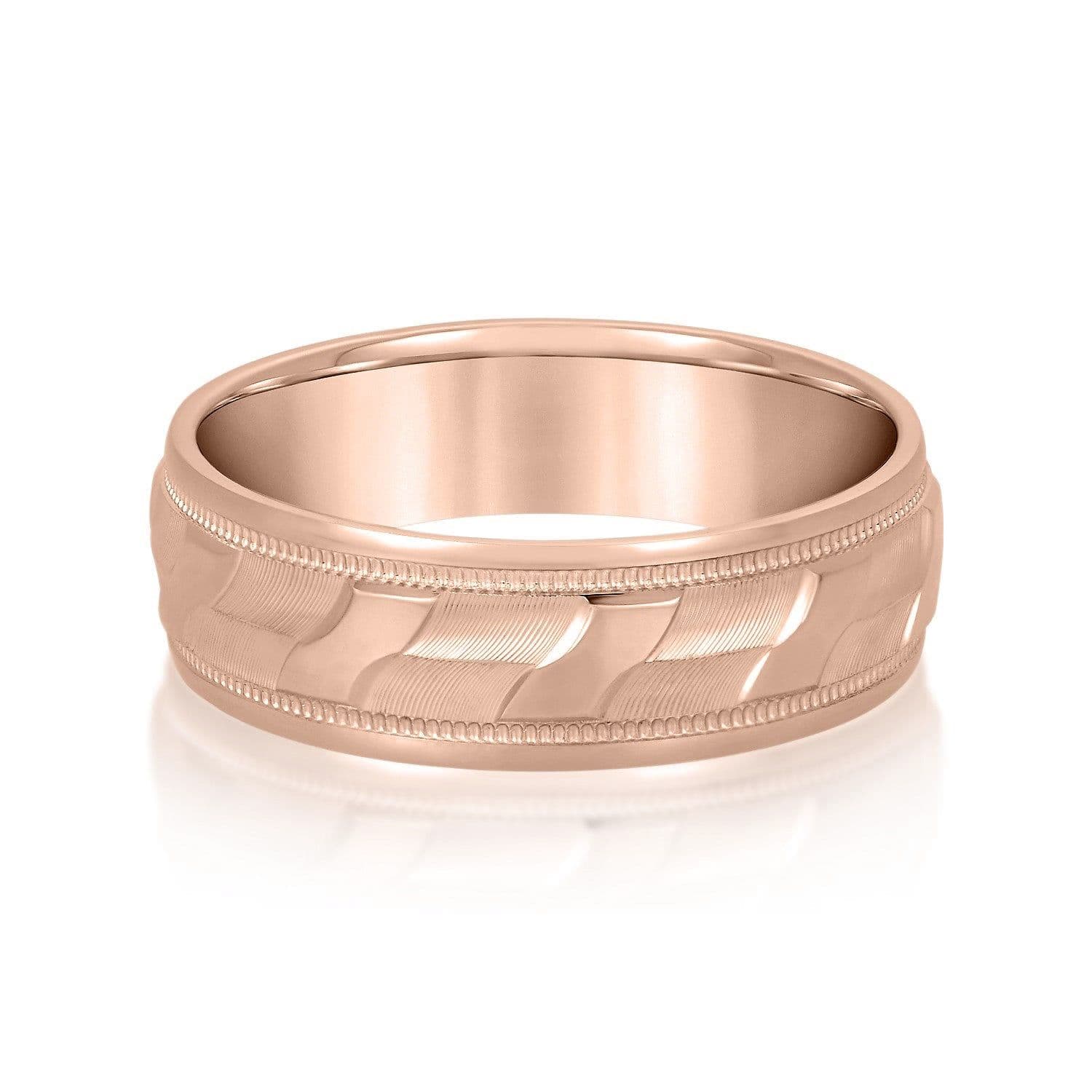 Men's Diagonal Waves Design Band