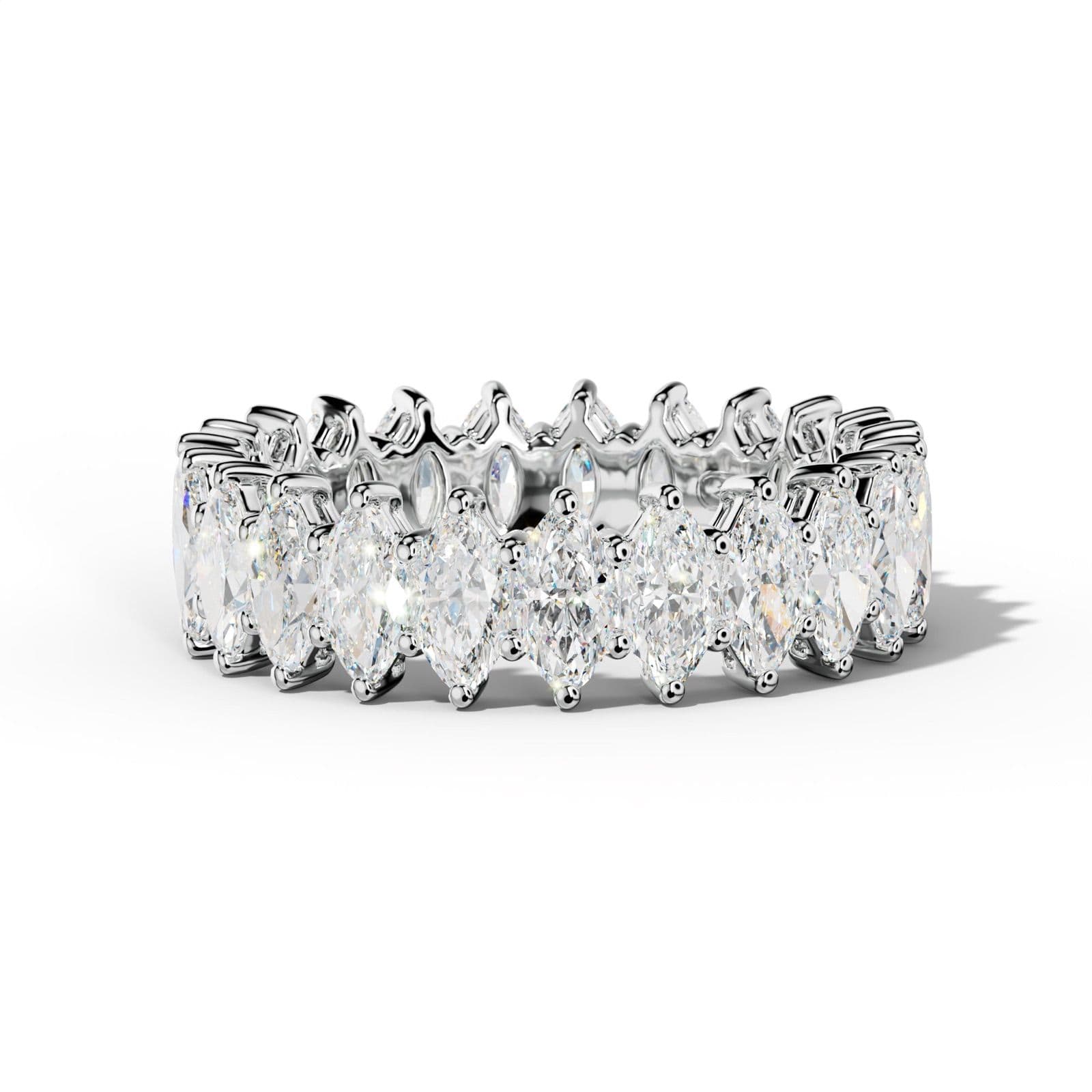 4.0 Carat Marquise Diamond Eternity Band Shared Prong