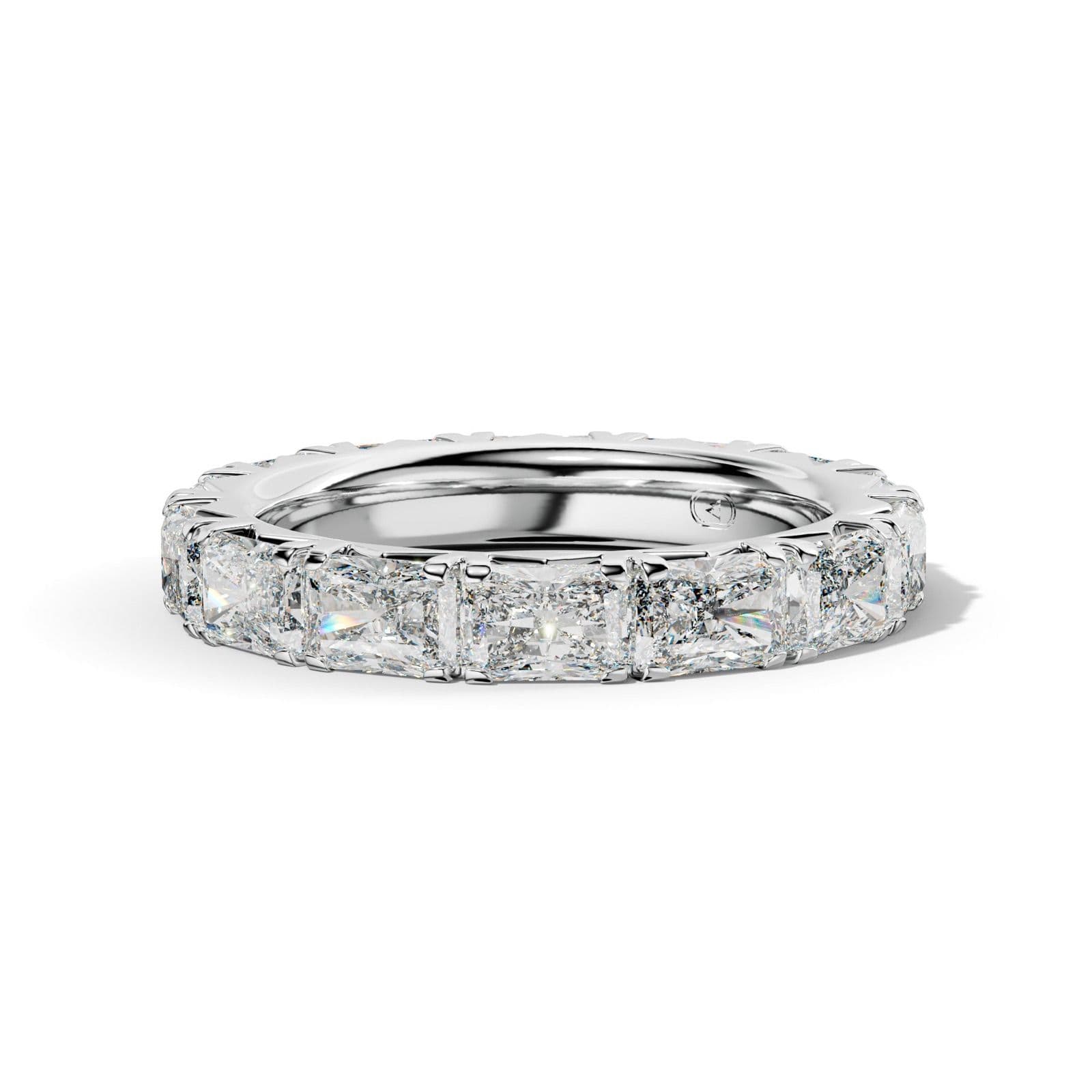 5.0 Carat East West Radiant Diamond French Pave Eternity Band