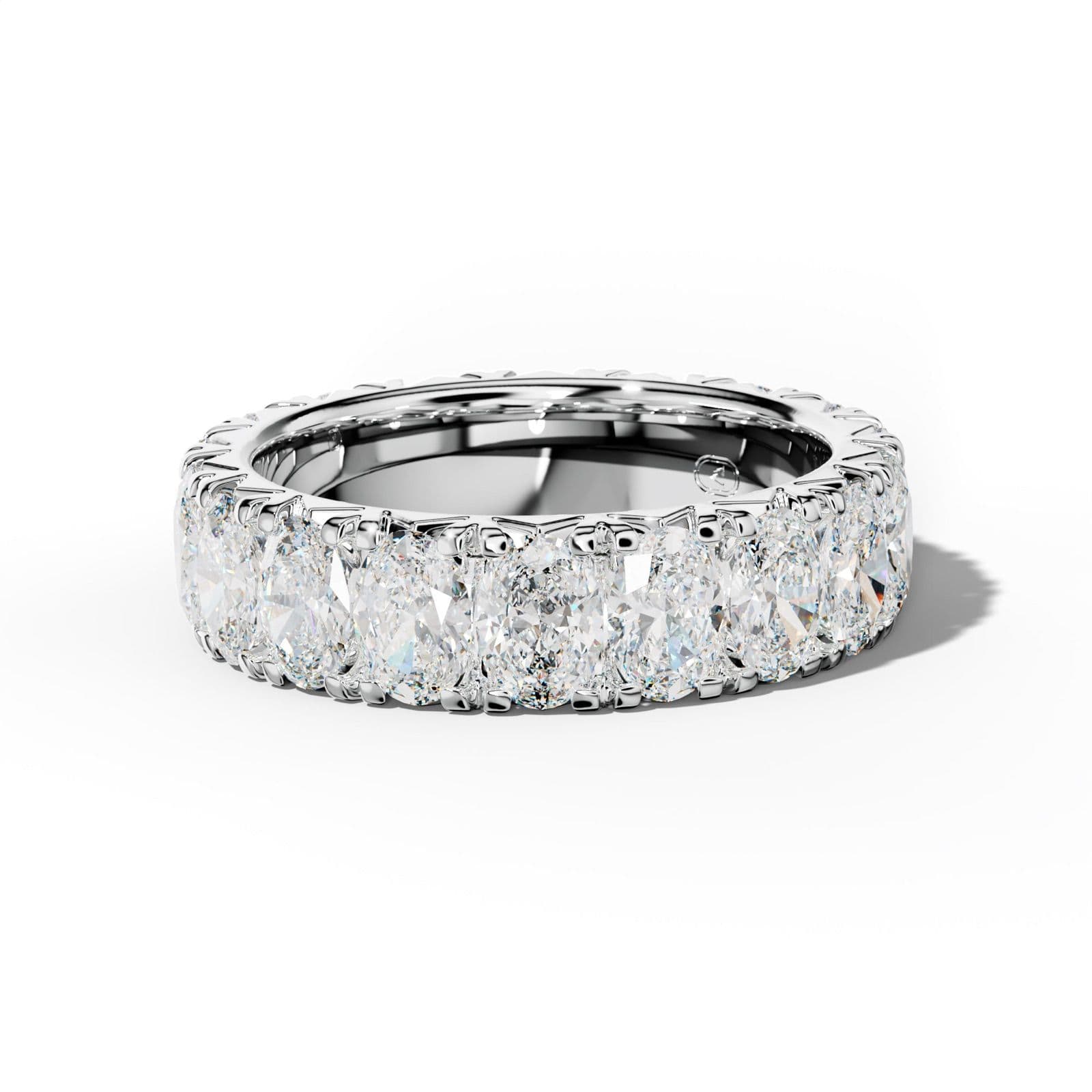 5.0 Carat Oval Diamond French Pave Eternity Band