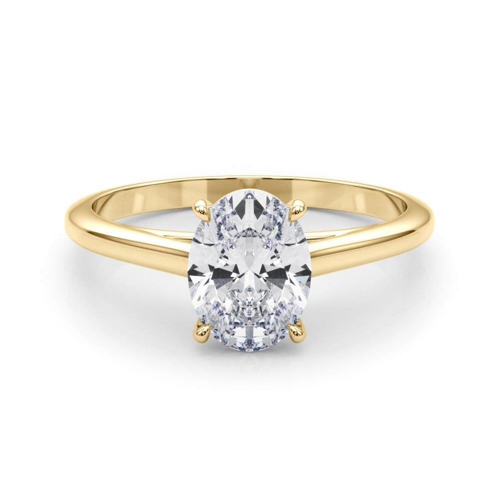 Amelia Oval Diamond Solitaire Engagement Ring