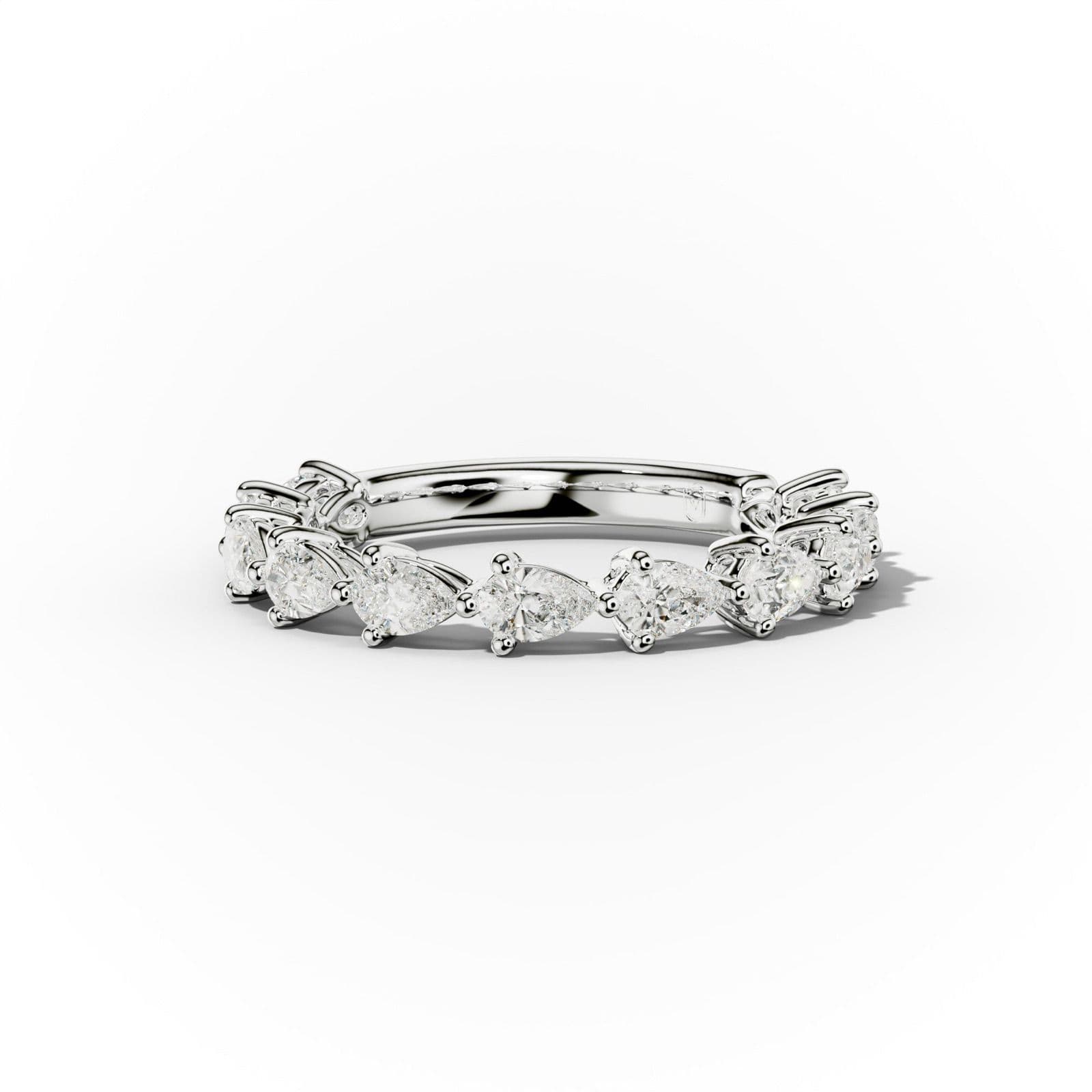1.0 Carat East West Pear Shape Diamond Anniversary Band