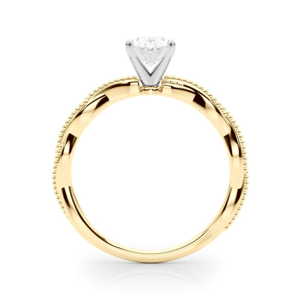 Anastasia Twisted Vine Oval Diamond Solitaire Engagement Ring