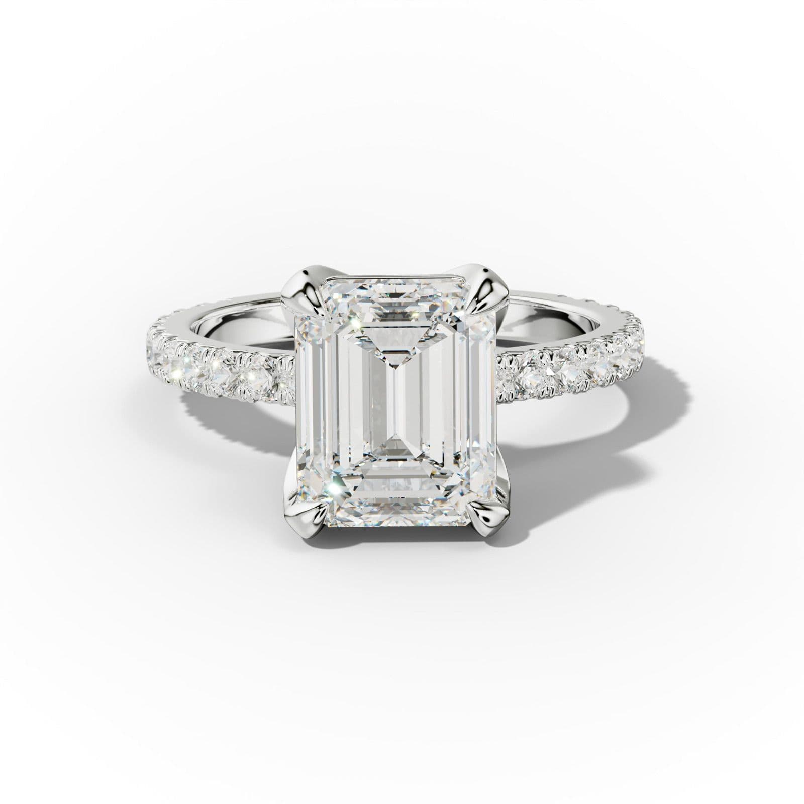 Evelyn Emerald Cut Diamond Engagement Ring