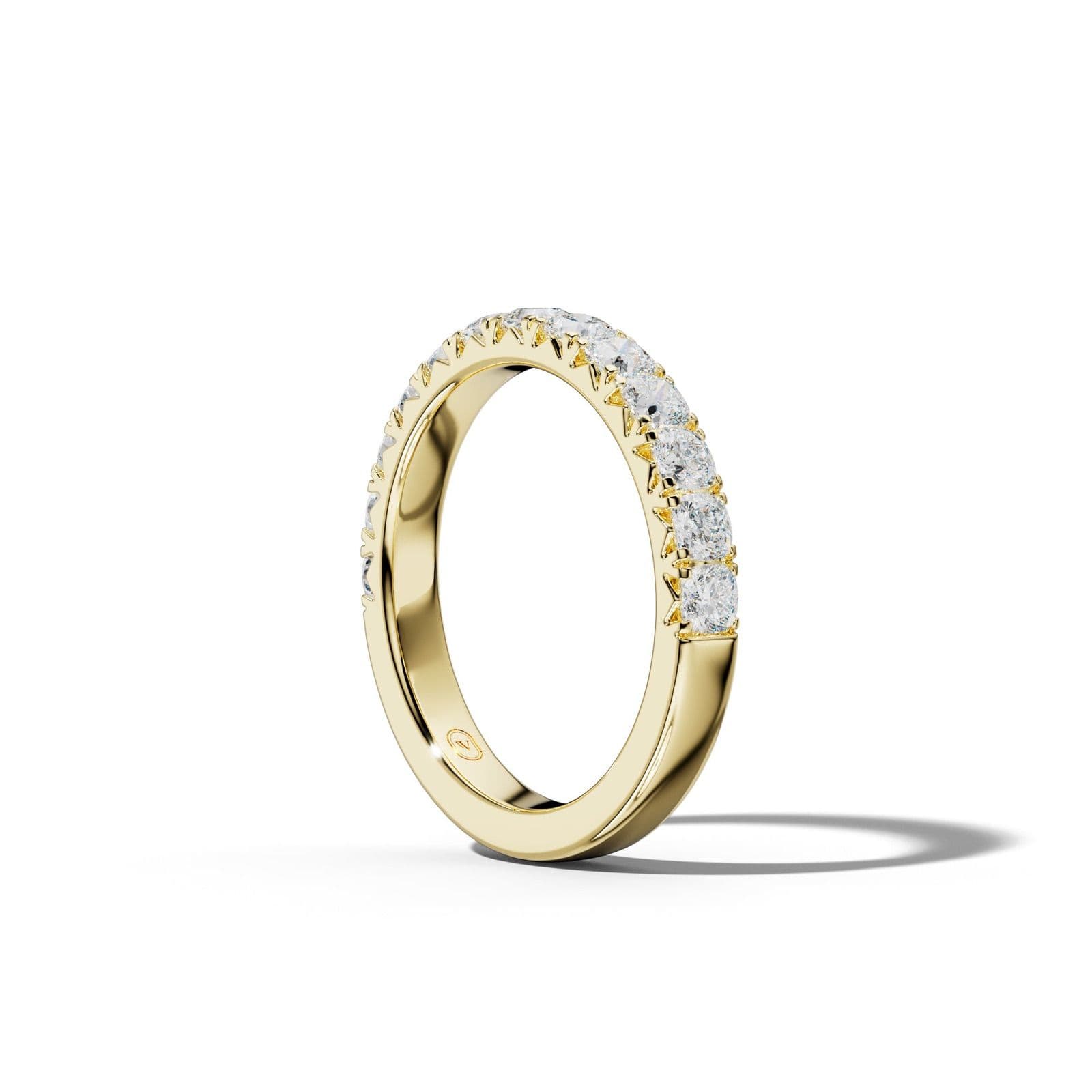 1.0 Carat Cushion Diamond French Pave Half Anniversary Band