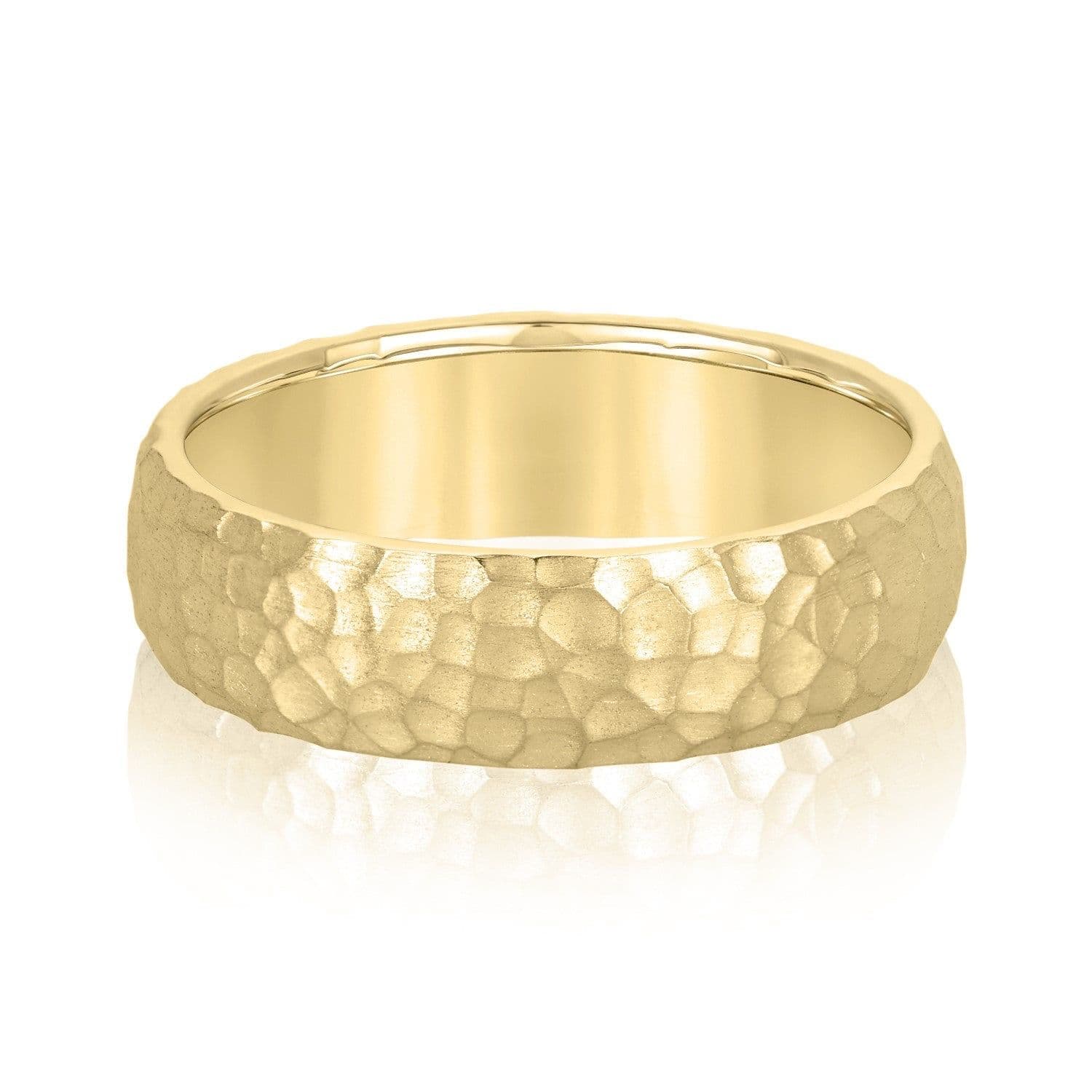 Men’s Classic Hammered Wedding Band