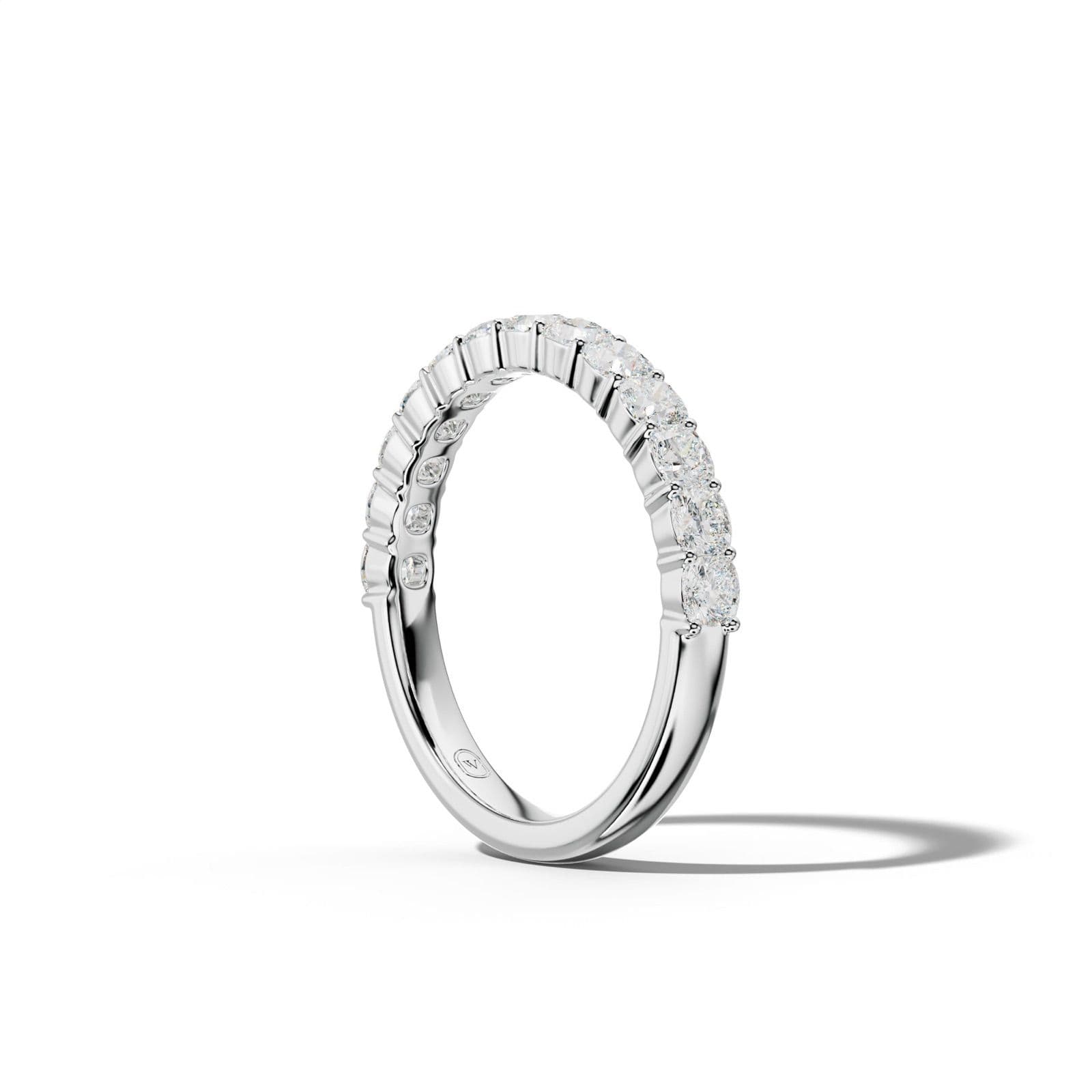 1.0 Carat Cushion Diamond Half Anniversary Band Shared Prong Low-Set Design