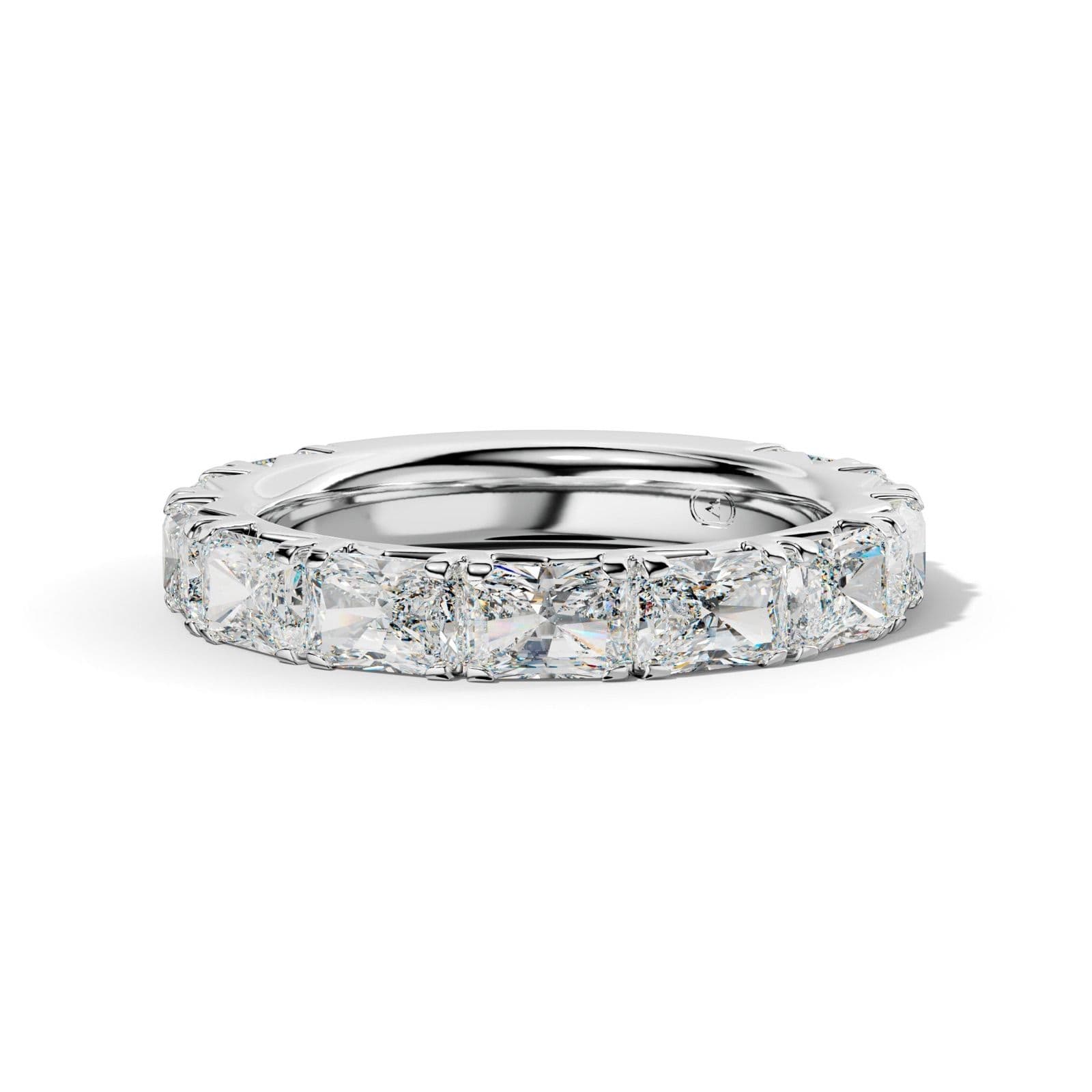 4.0 Carat East West Radiant Diamond French Pave 3/4 Anniversary Band