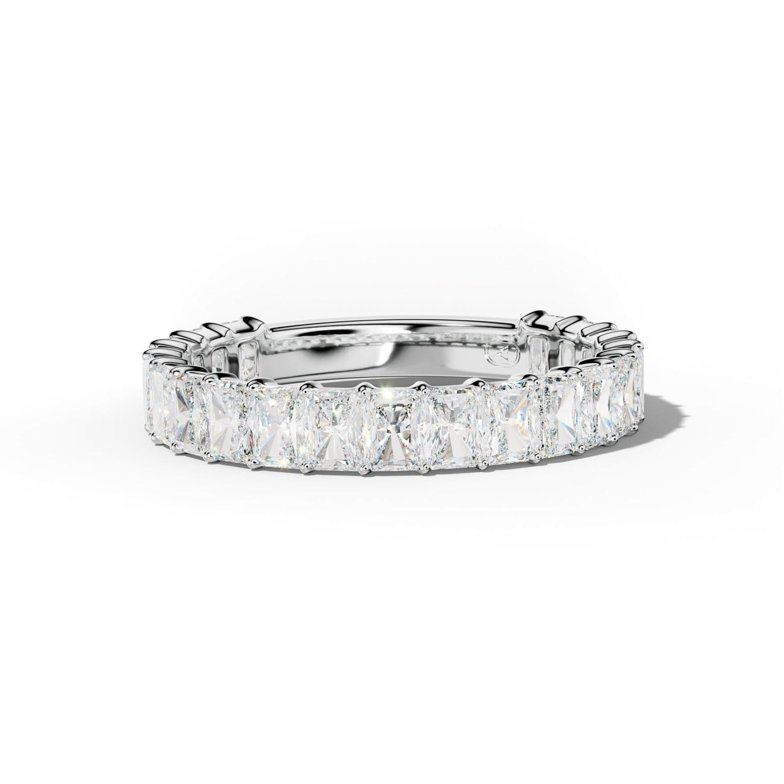 3.0 Carat Radiant Diamond 3/4 Anniversary Band Shared Prong Low-Set Design