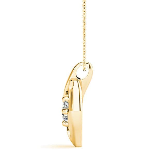 Four Prong Round Diamond Solitaire Necklace Pendant-VIRABYANI