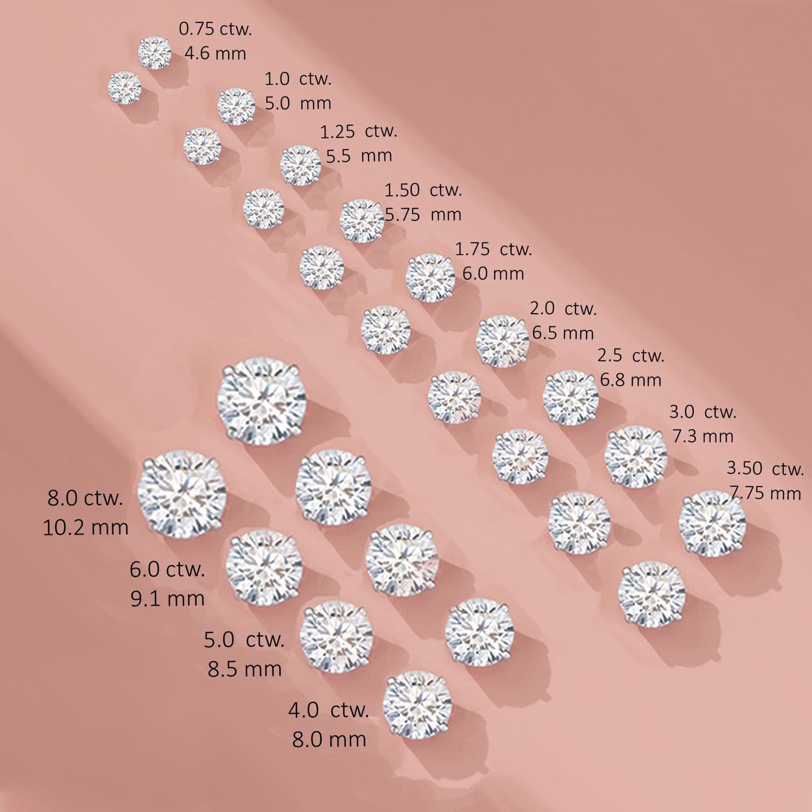 Classic Six Prong Diamond Stud Earrings