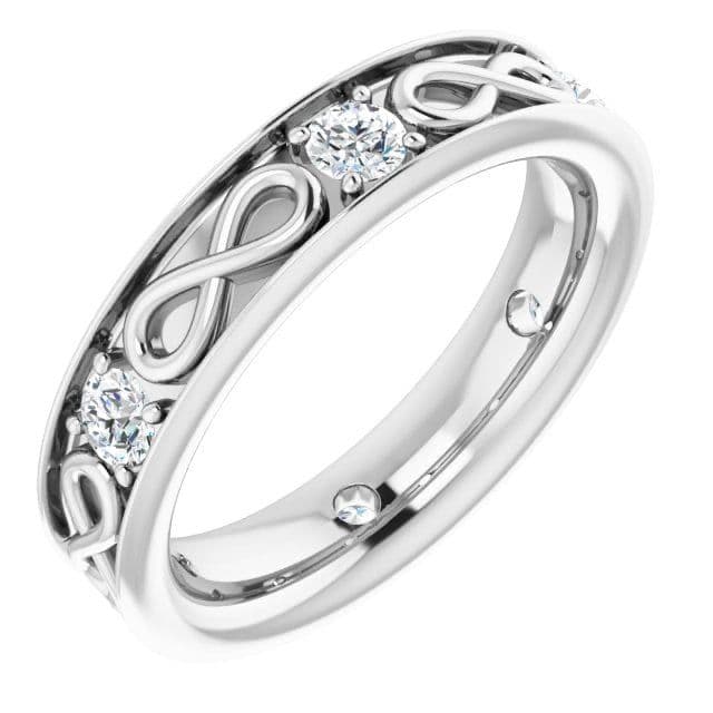 0.70 ctw Round Diamond Infinity Design Men's Ring