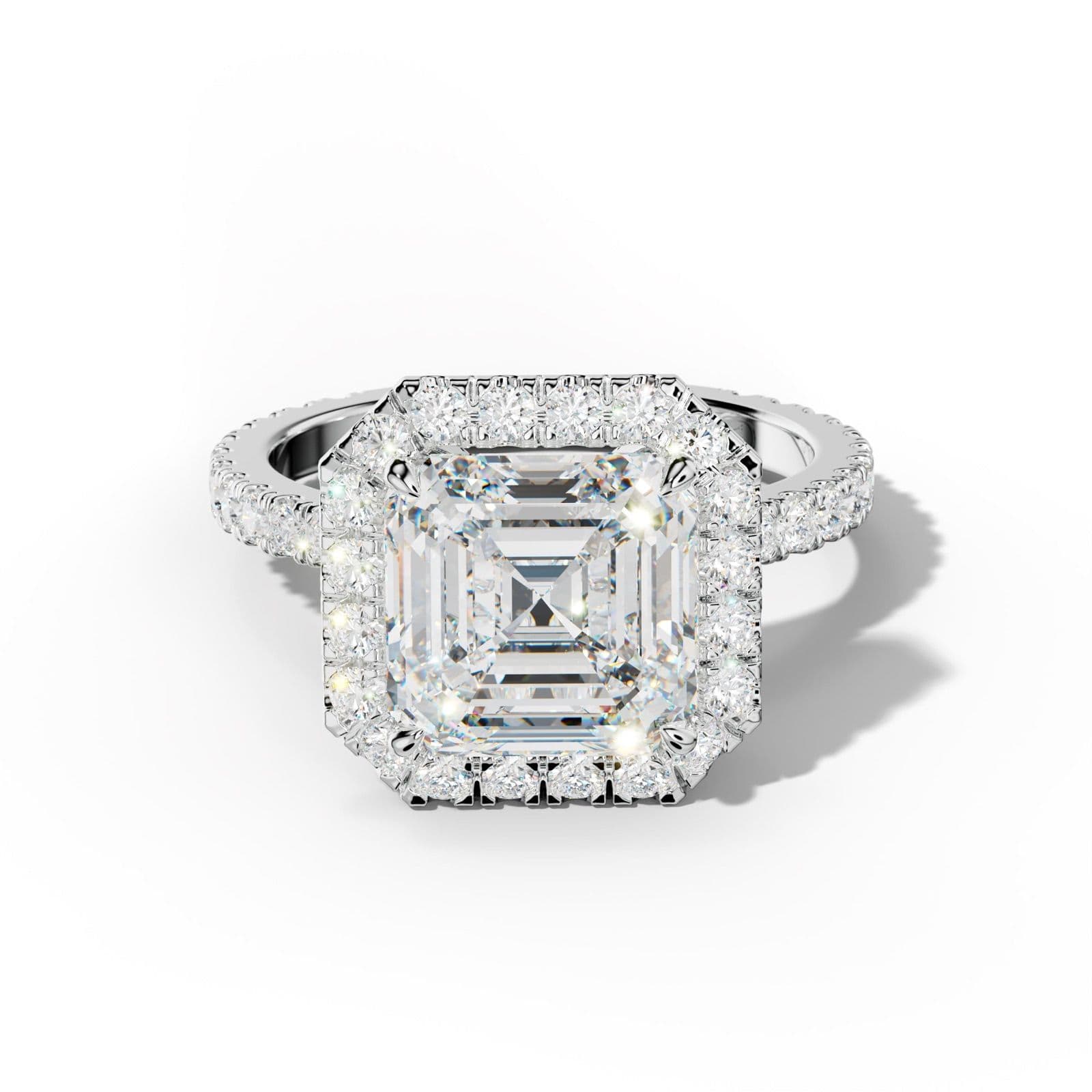 Sadie Asscher Cut Engagement Ring