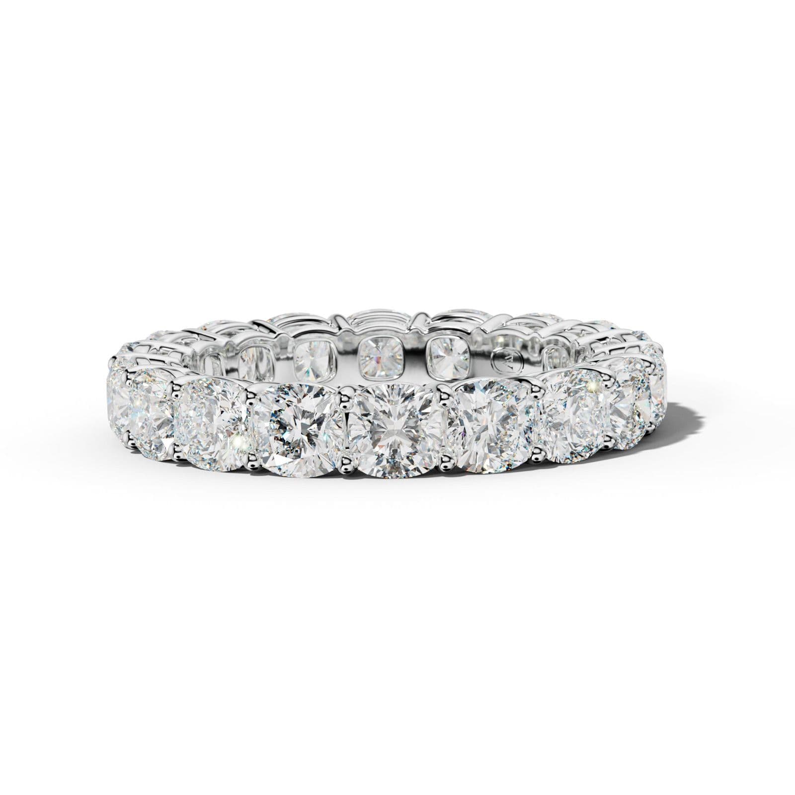 6.0 Carat Cushion Diamond Eternity Band Shared Prong