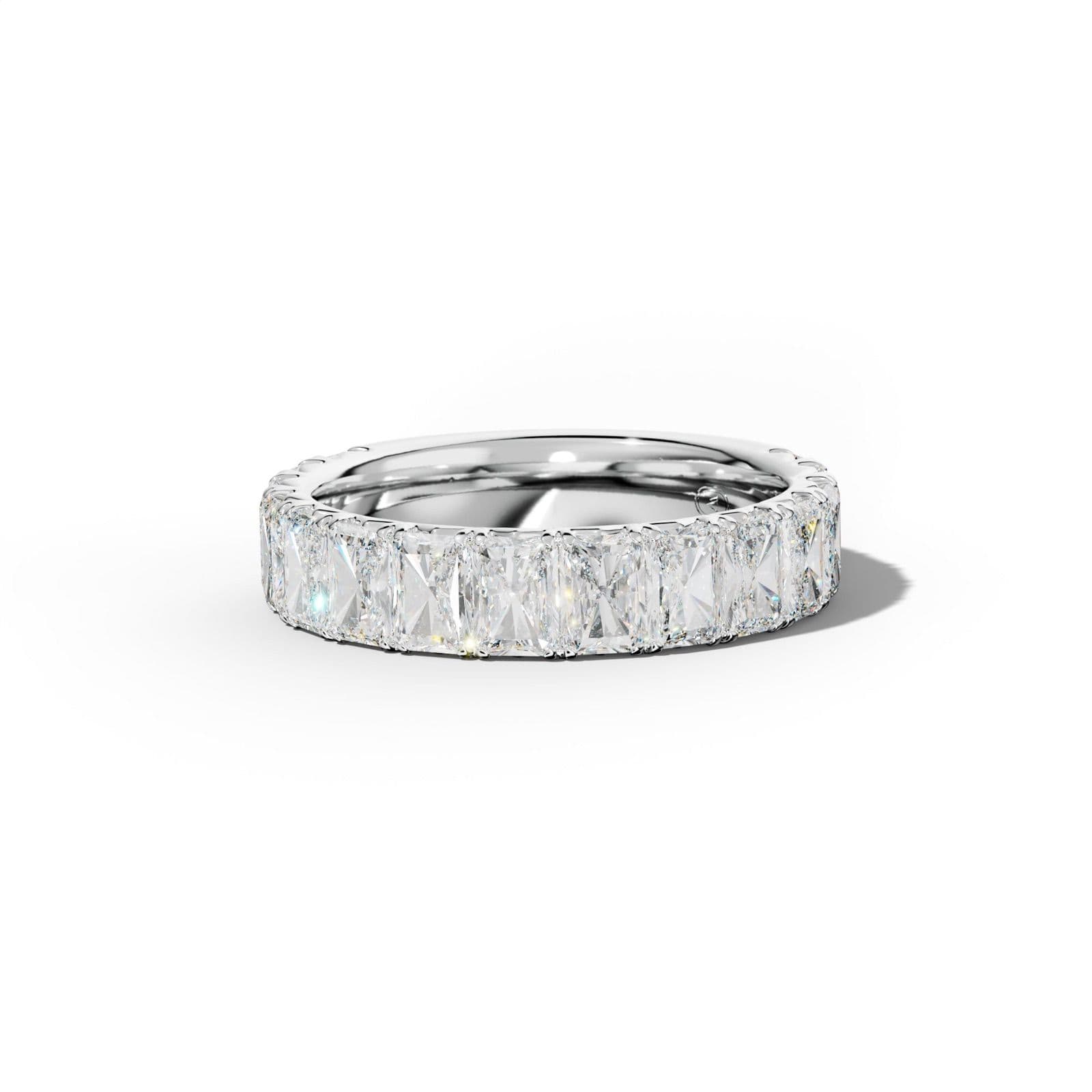4.0 Carat Radiant Diamond French Pave 3/4 Anniversary Band