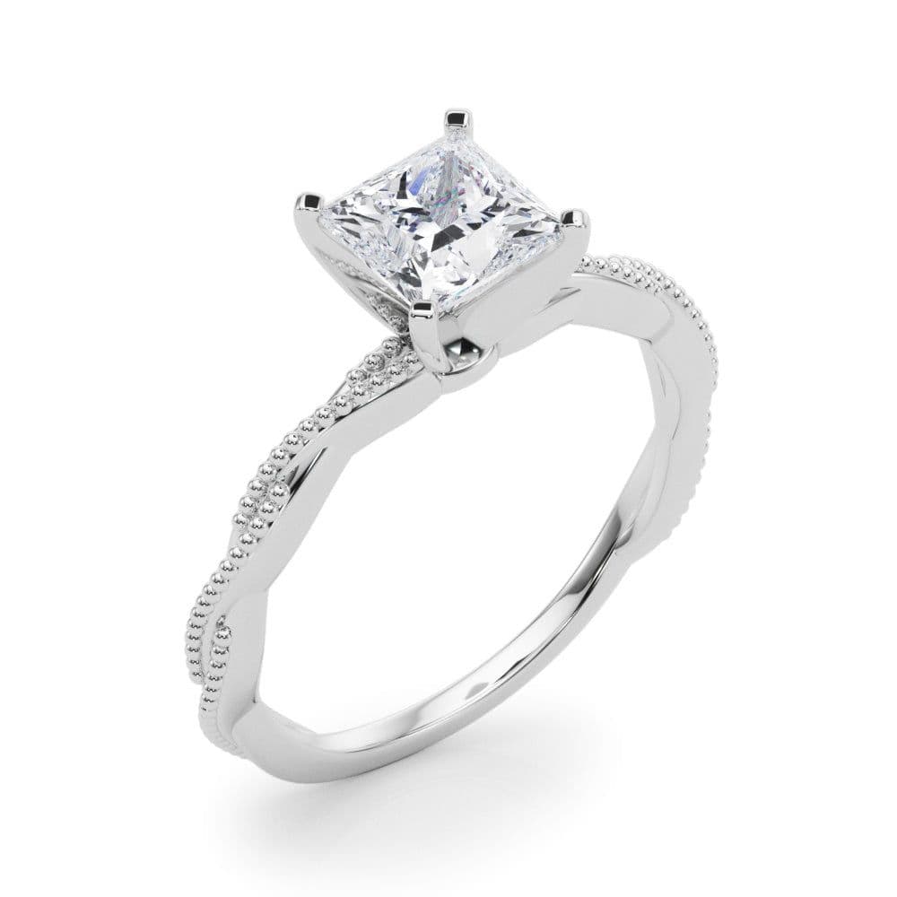 Anastasia Twisted Vine Princess Diamond Solitaire Engagement Ring