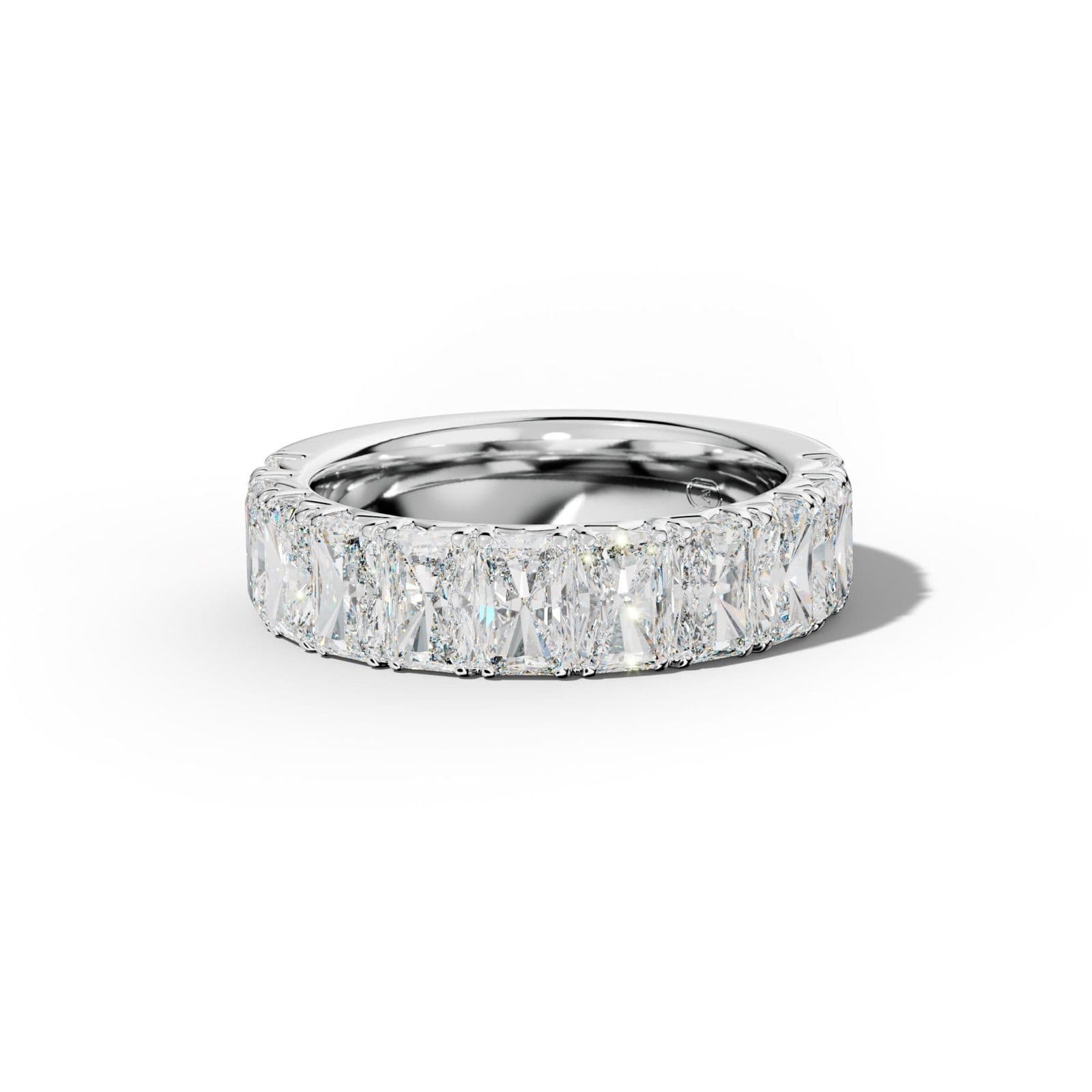 5.0 Carat Radiant Diamond French Pave Half Anniversary Band