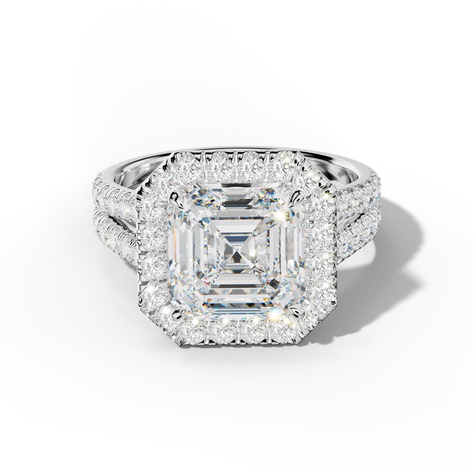 Hailey Asscher Cut Engagement Ring