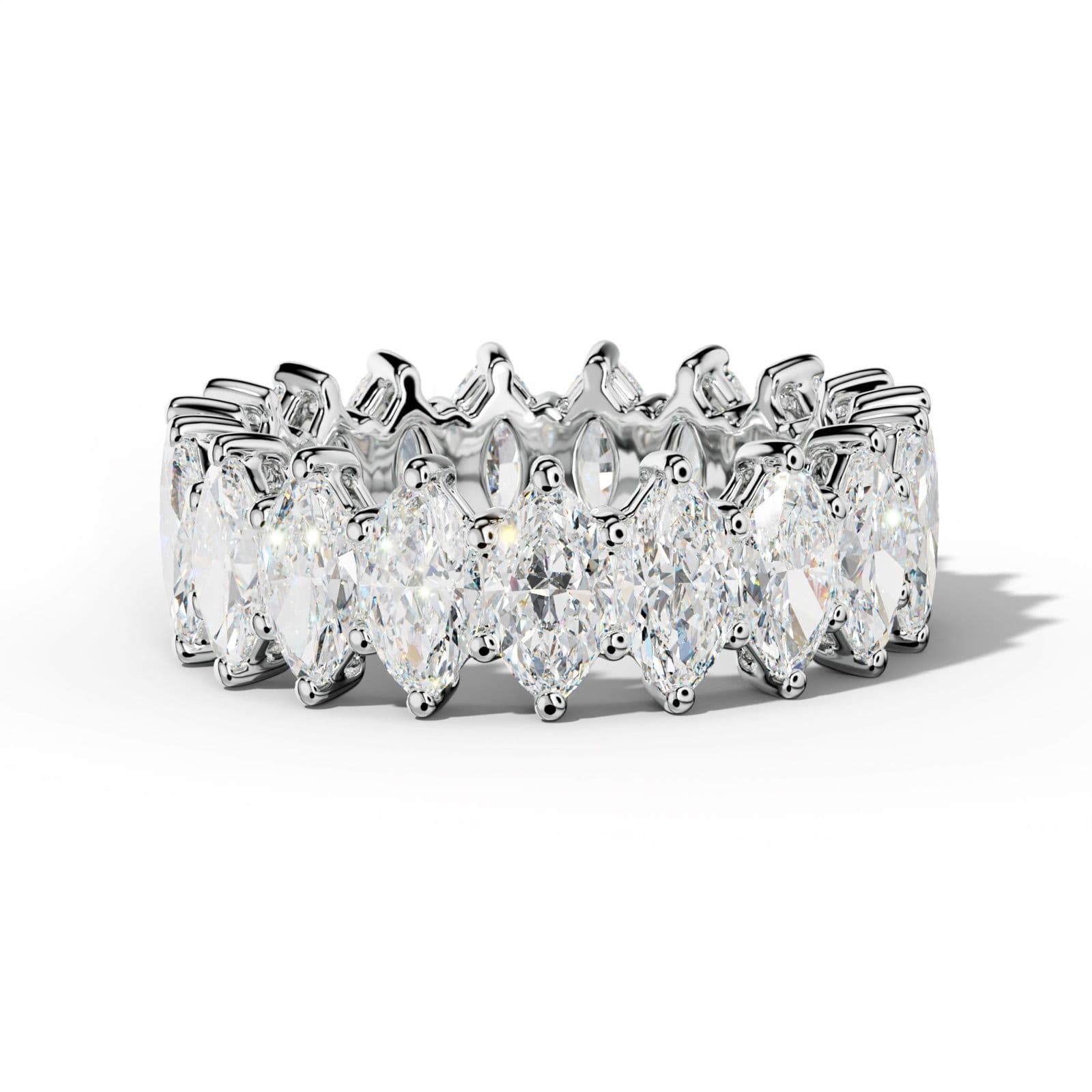 5.0 Carat Marquise Diamond Eternity Band Shared Prong