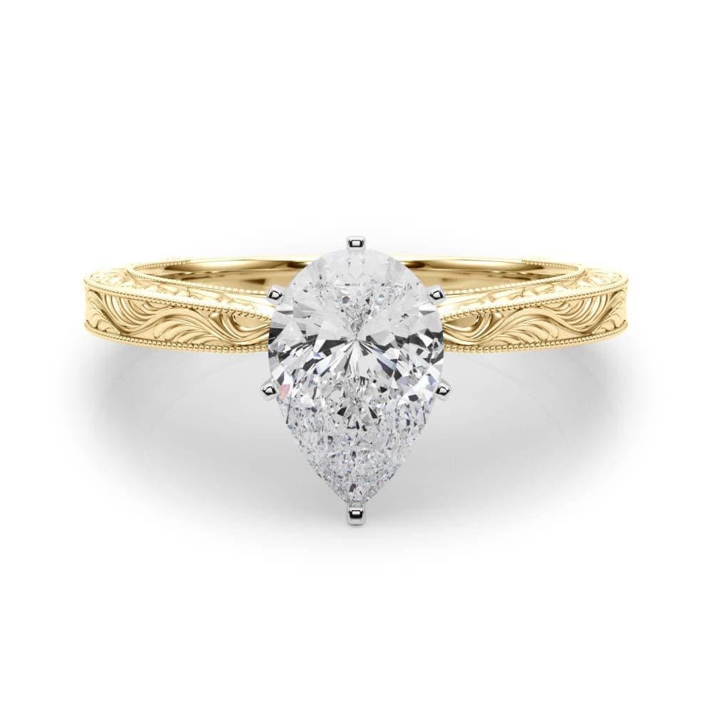 Victoria Pear Diamond Solitaire Engagement Ring