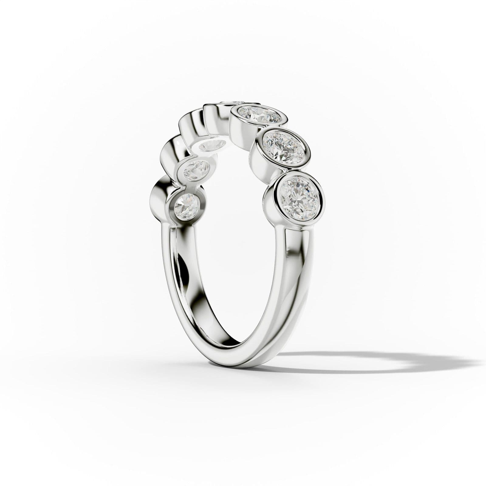 1.0 Carat Bezel Set Round Cut Diamond Anniversary Band