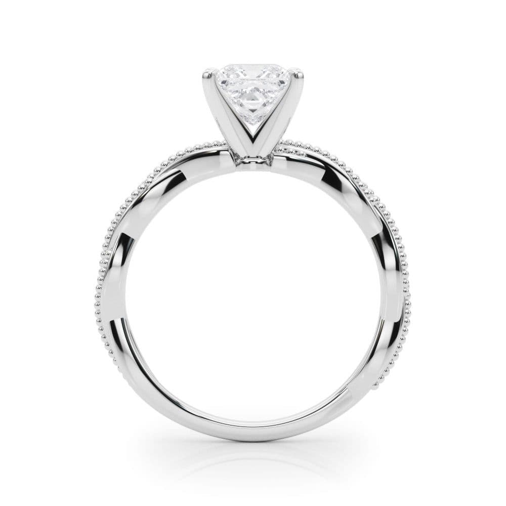 Anastasia Twisted Vine Princess Diamond Solitaire Engagement Ring
