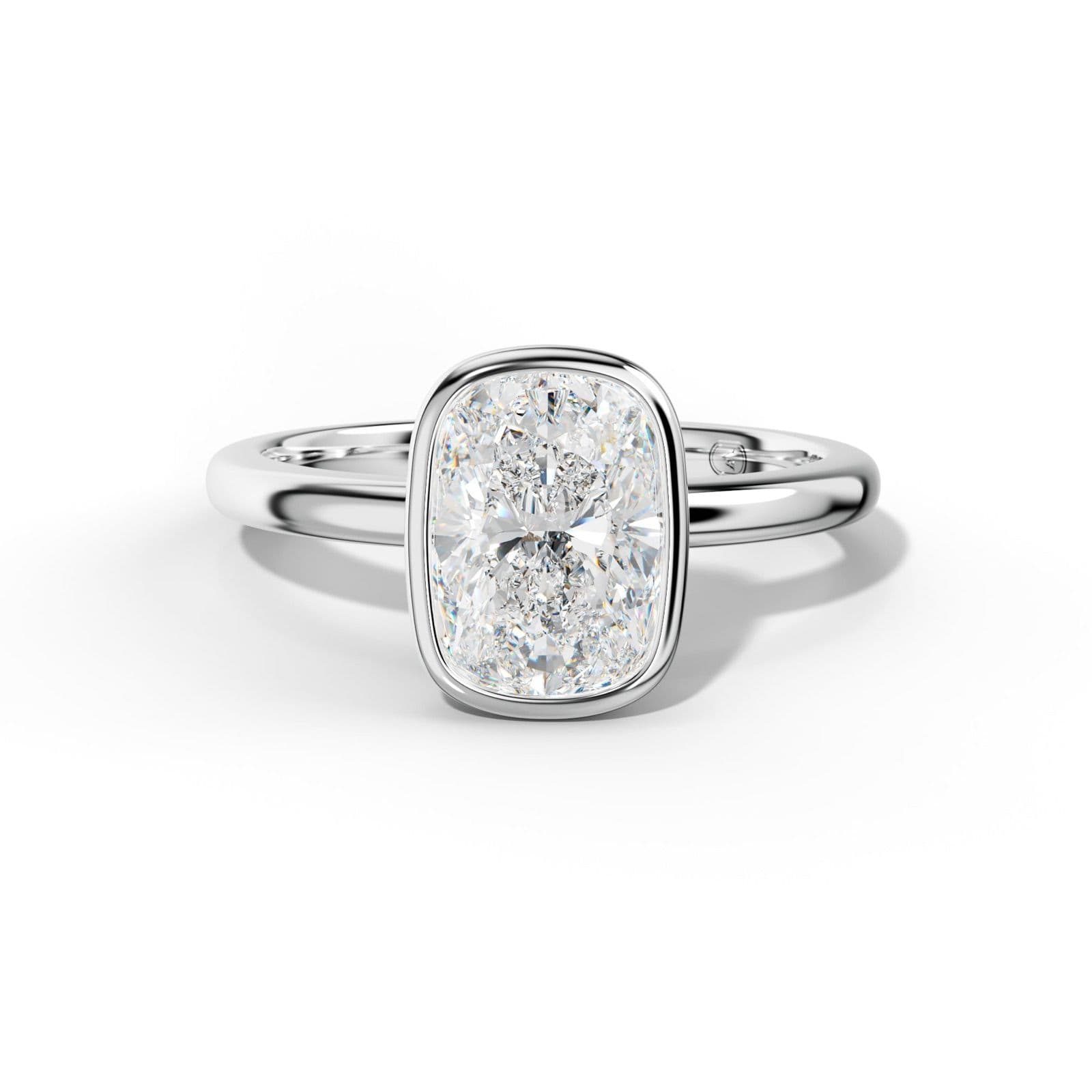 Malaya Elongated Cushion Diamond Engagement Ring