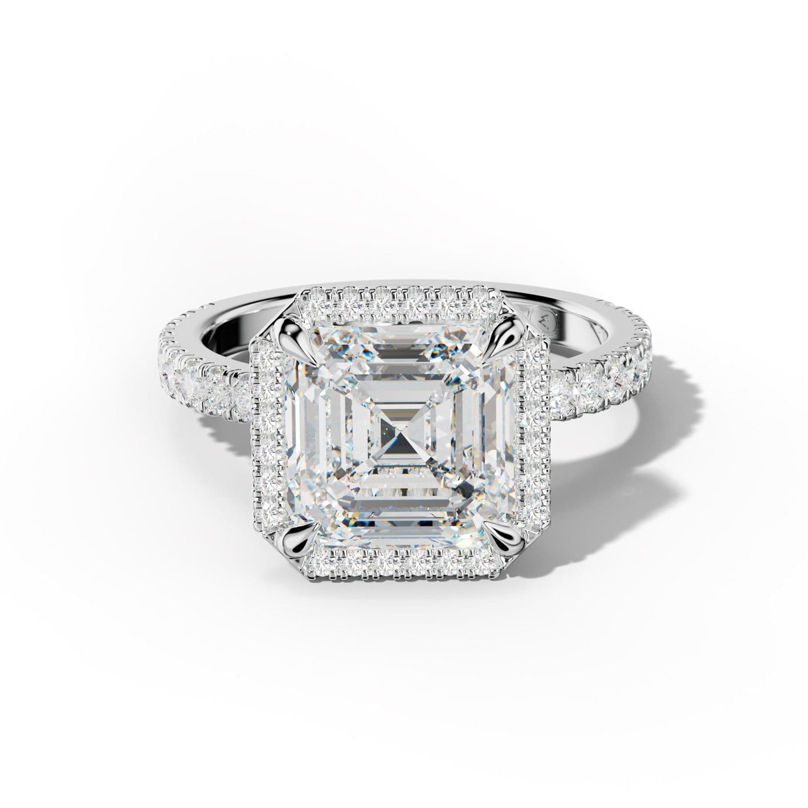 Violet Asscher Cut Engagement Ring