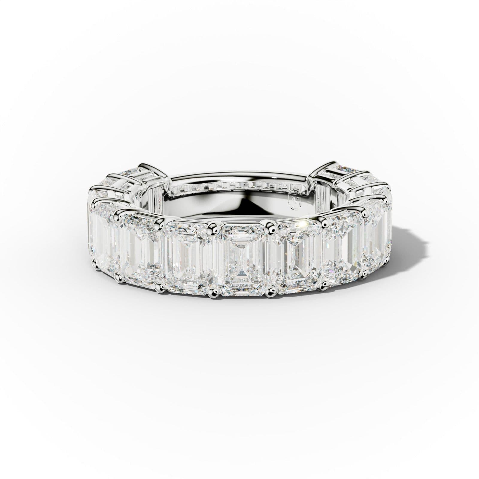 7.0 Carat Emerald Diamond Anniversary Band