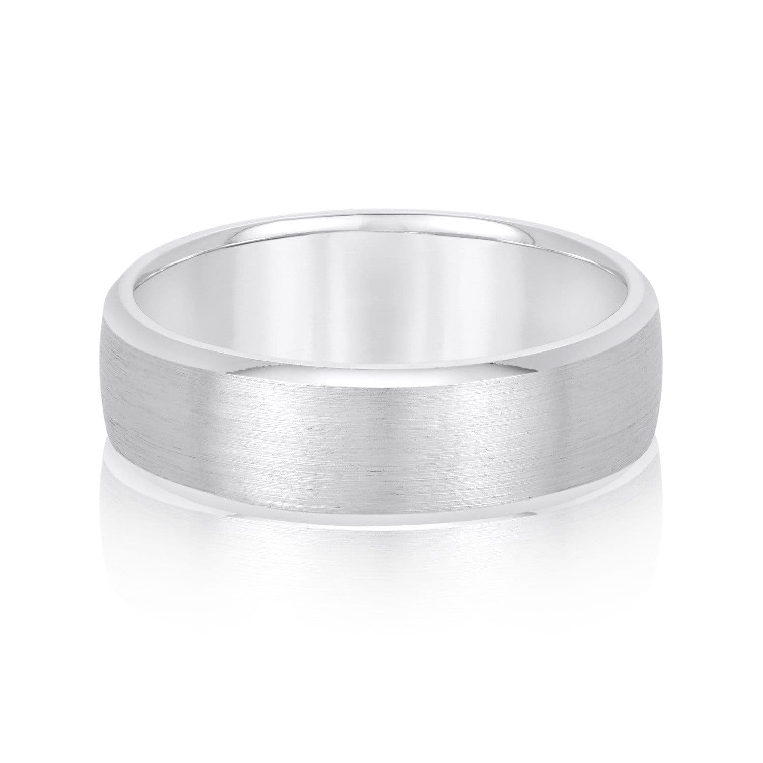 Men's Beveled Edge Matte Wedding Band