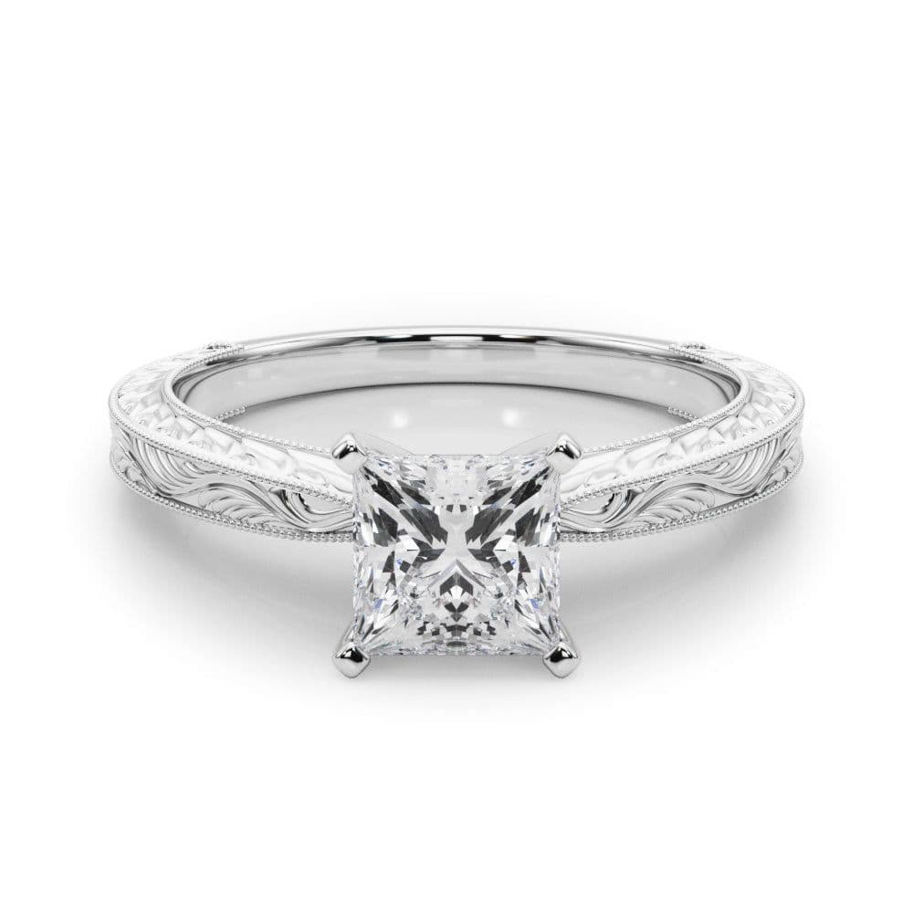 Victoria Princess Diamond Solitaire Engagement Ring