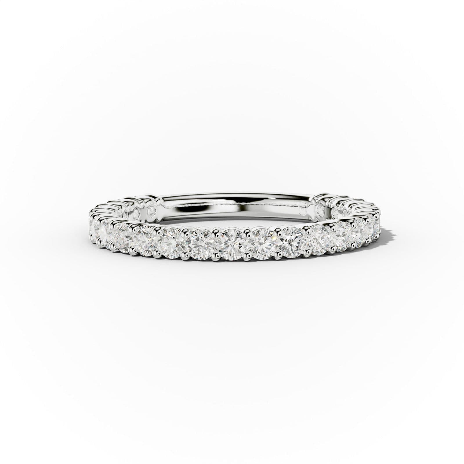 1.0 Carat Round Cut Diamond Classic 3/4 Eternity Band Shared Prong