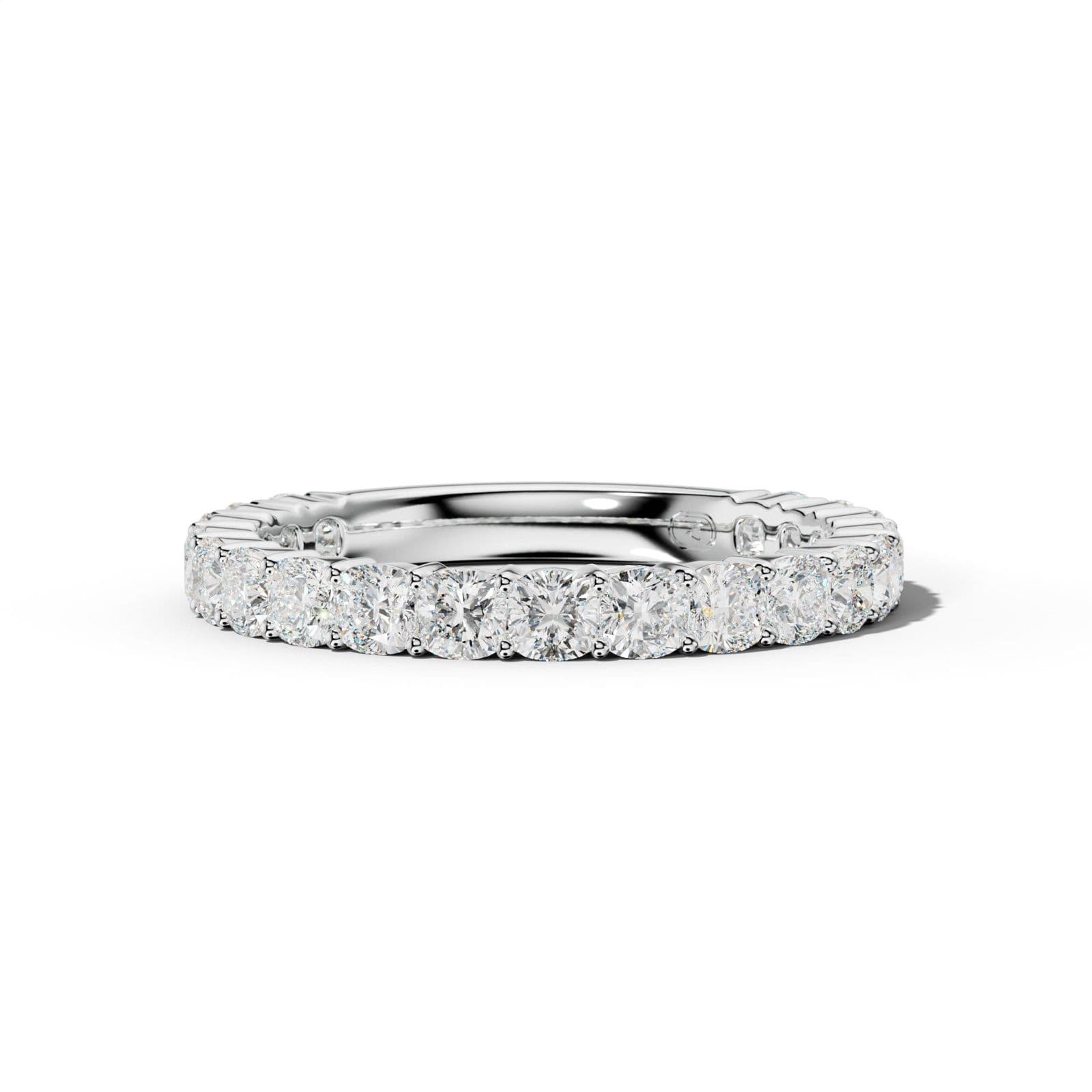 2.0 Carat Cushion Diamond 3/4 Anniversary Band Shared Prong Low-Set Design