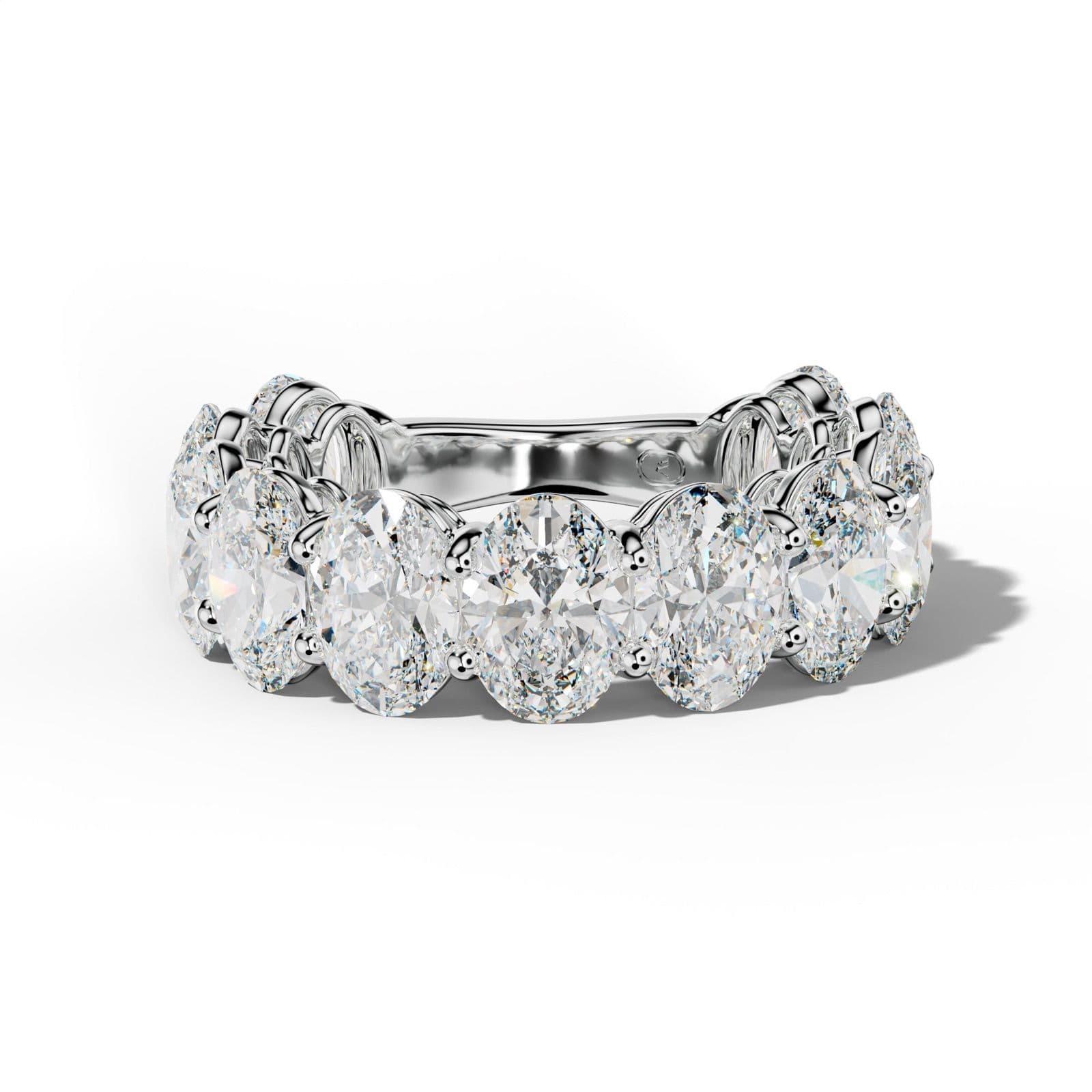8.0 Carat Oval Diamond 3/4 Anniversary Band