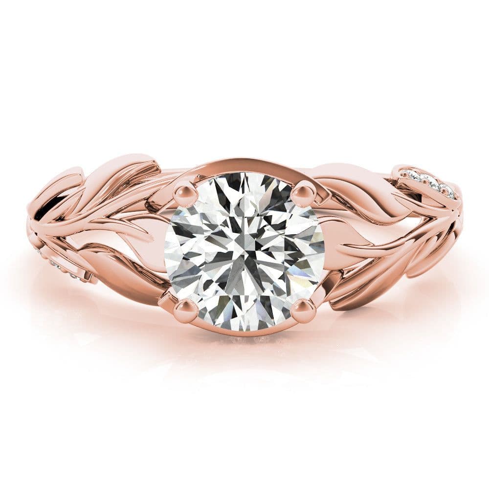 Meadow Round Diamond Solitaire Engagement Ring