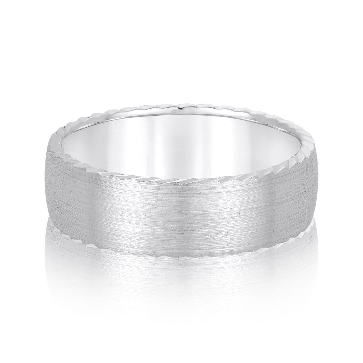 Men's Zig Zag Side Wedding Band