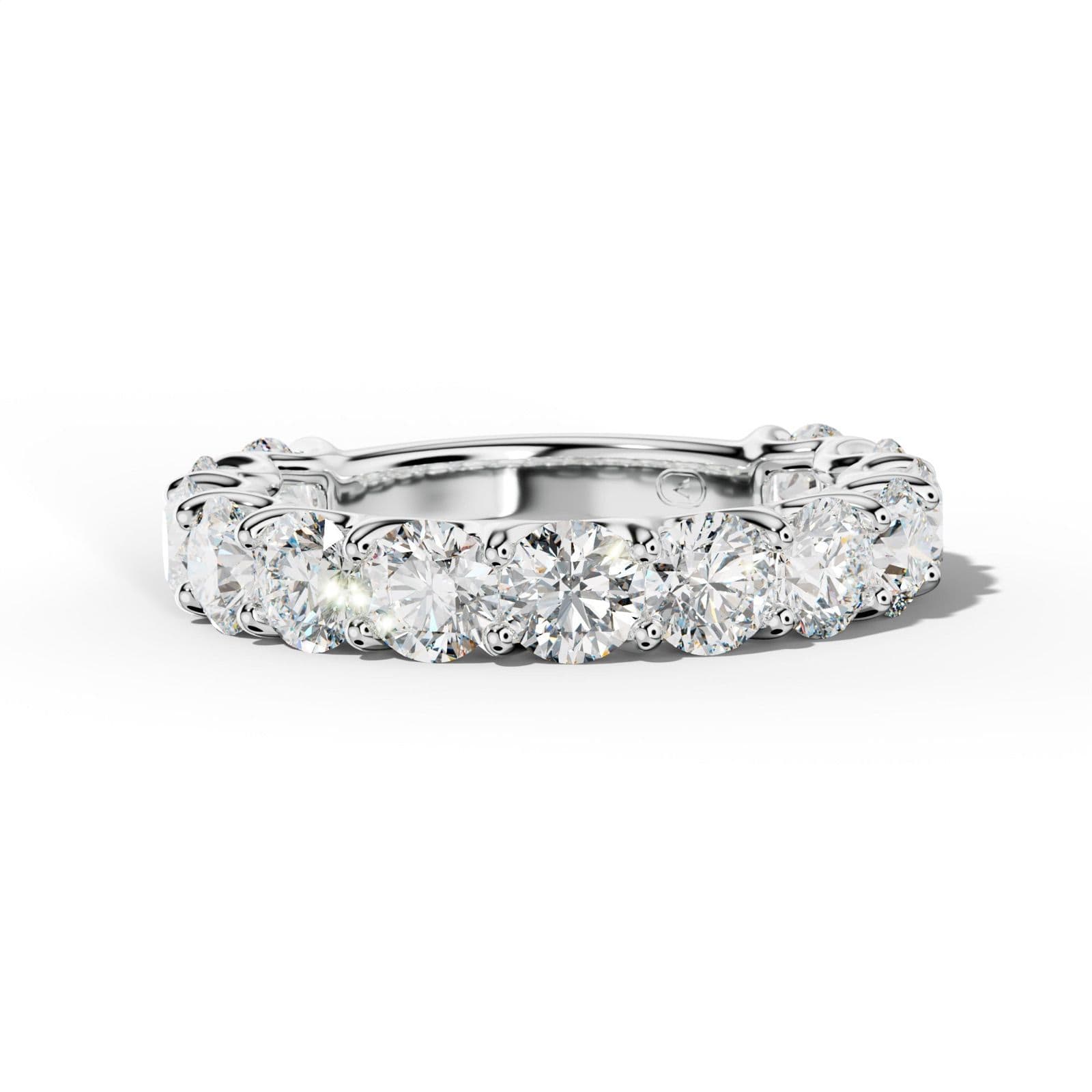 3.0 Carat Round Diamond 3/4 Anniversary Band U Prong