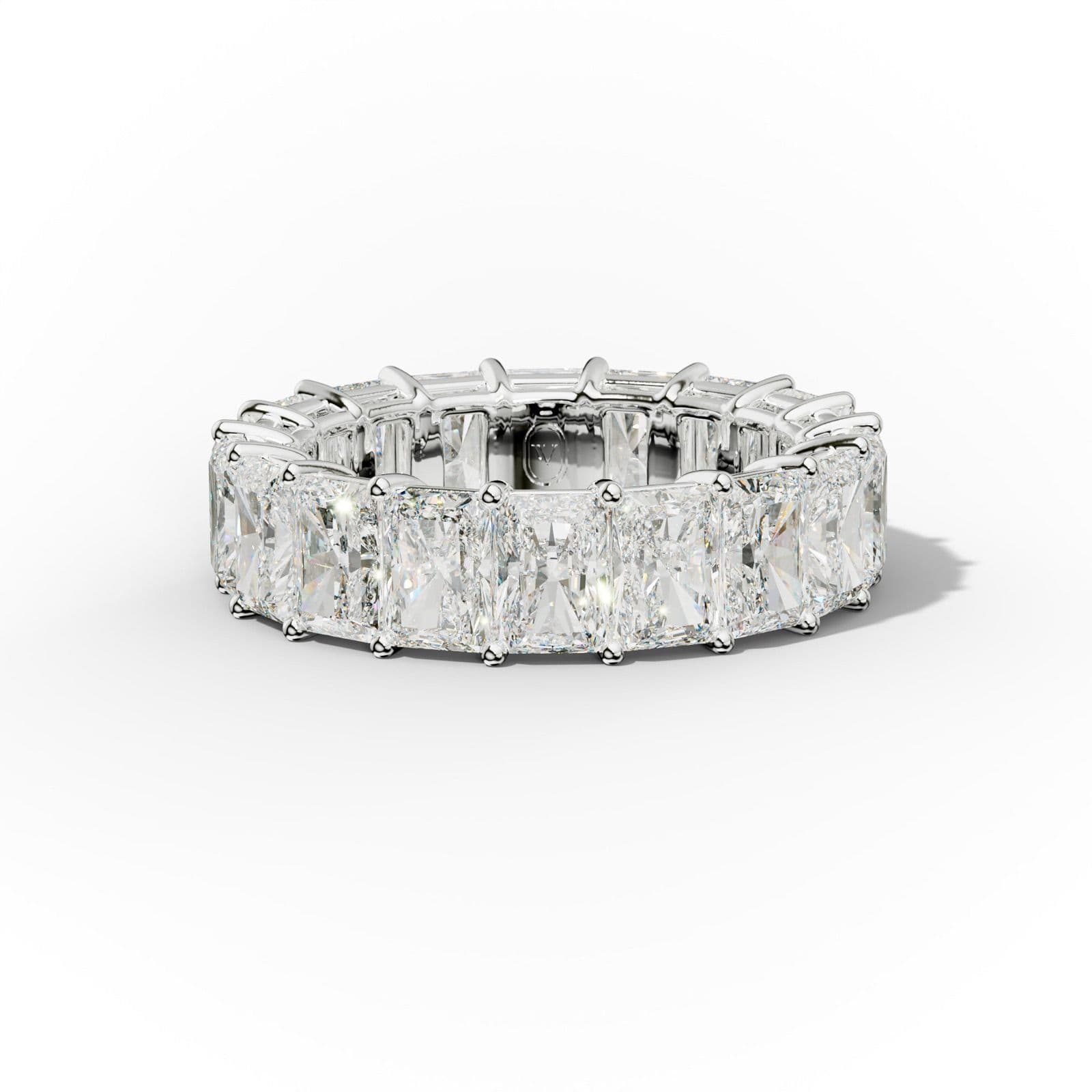 9.0 ct. Radiant Shape Diamond Eternity Band Low Profile Style