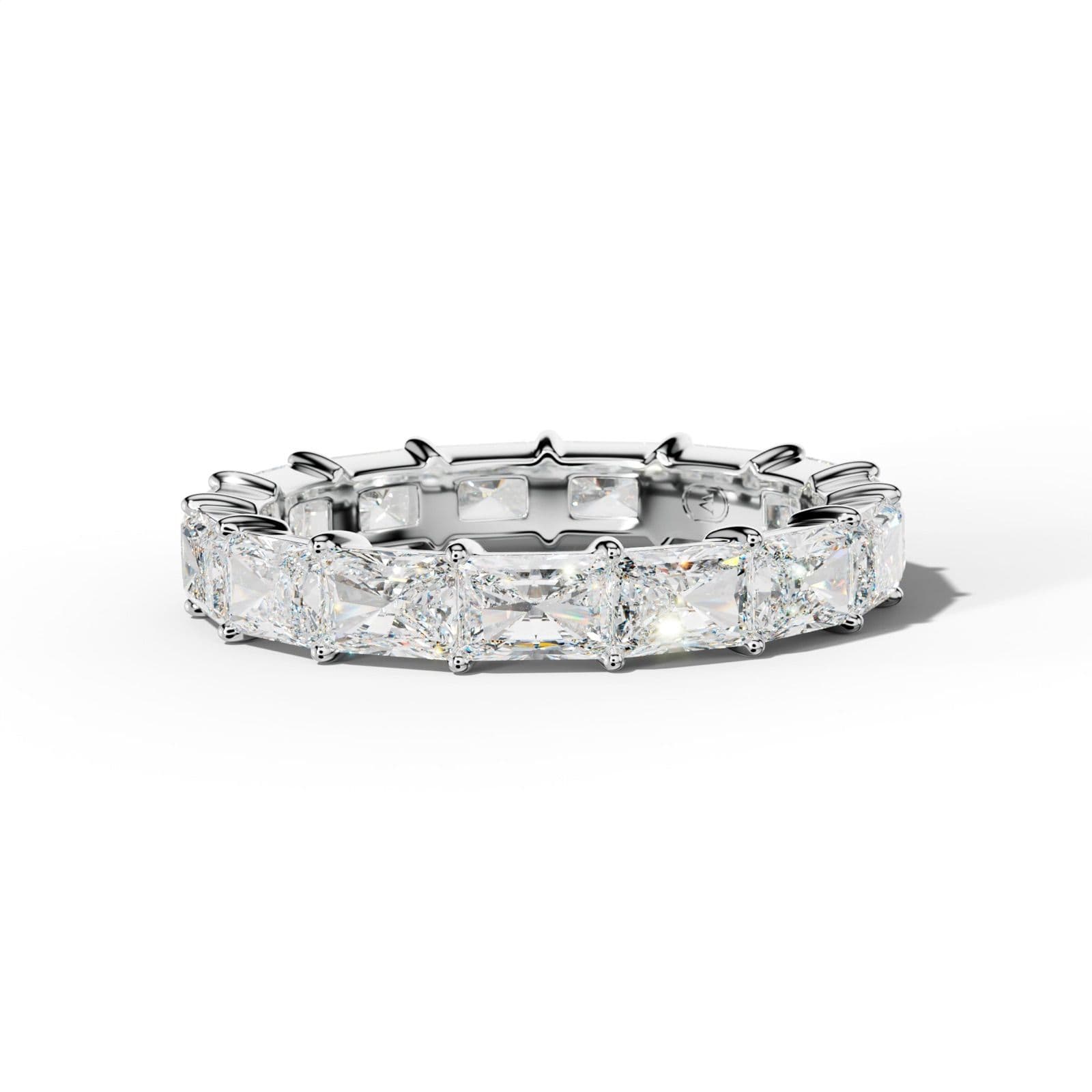 4.0 Carat East West Radiant Diamond Eternity Band Shared Prong Low-Set Design