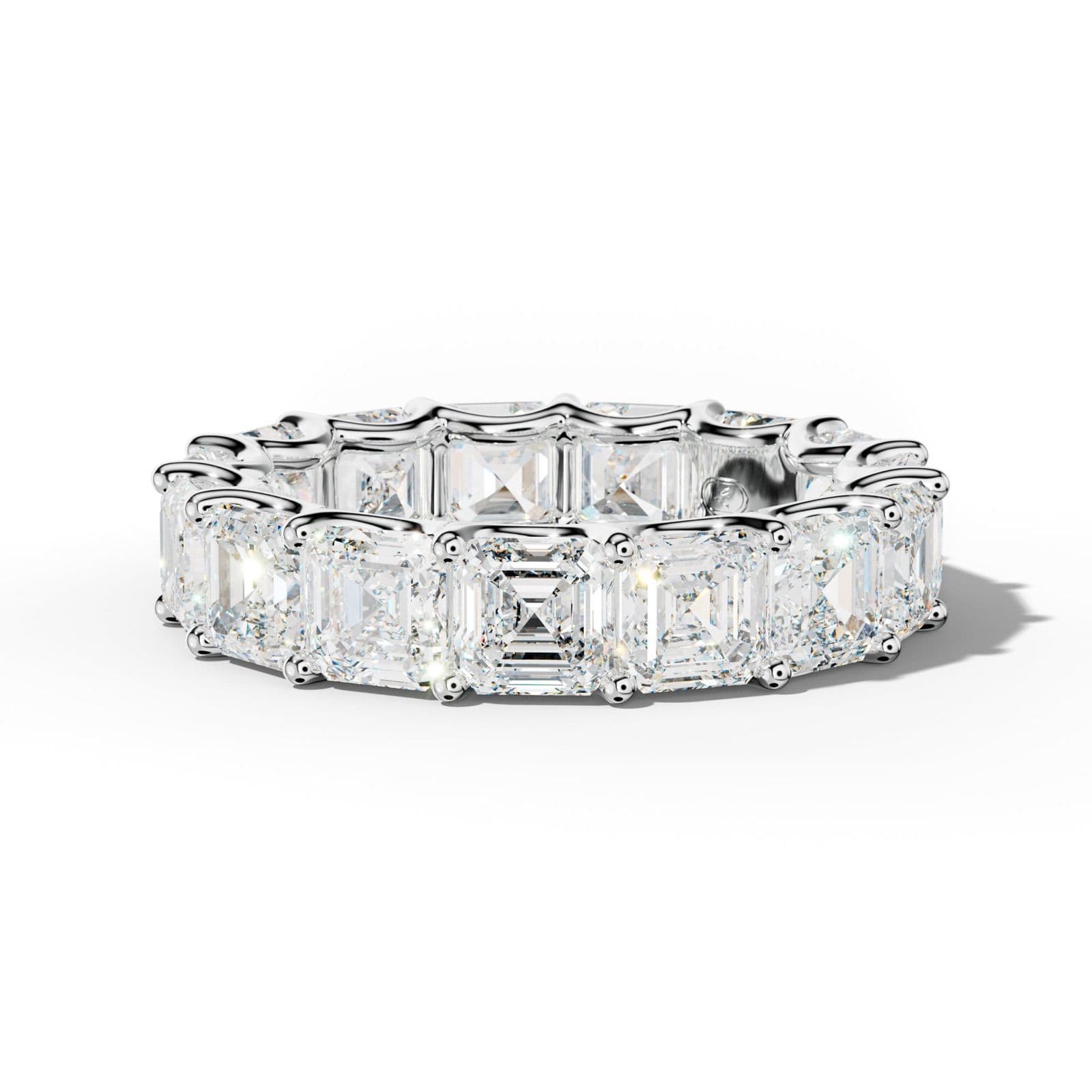 9.0 Carat Asscher Diamond Eternity Band U Prong